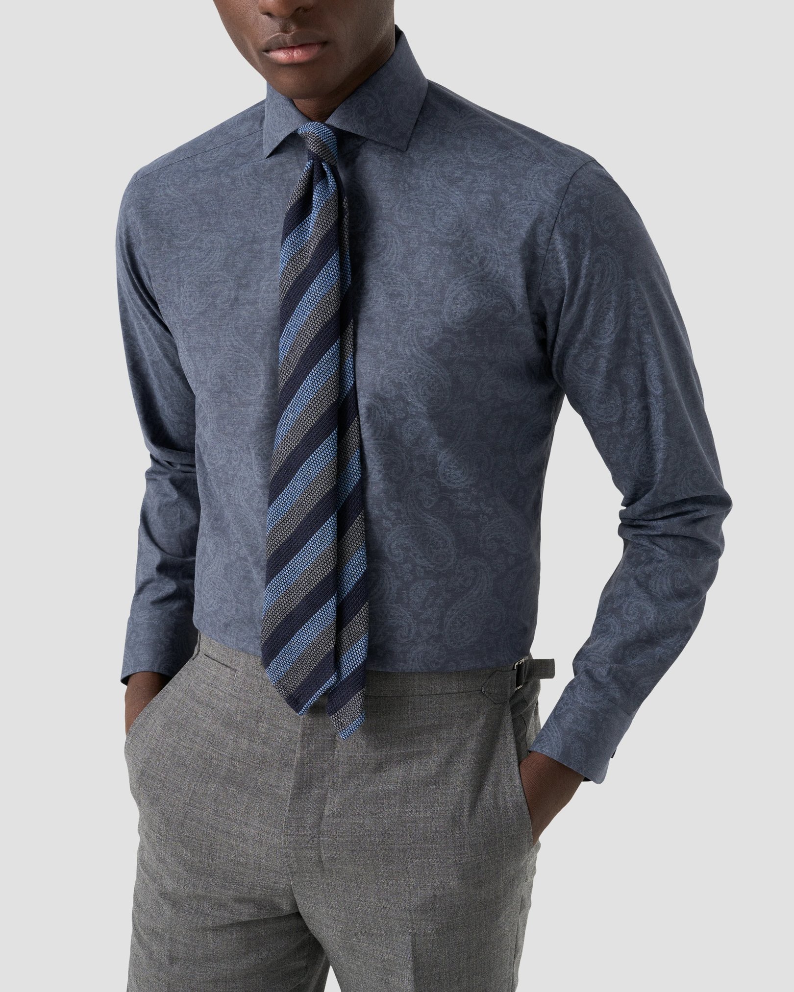 Eton - Paisley Print Twill Shirt