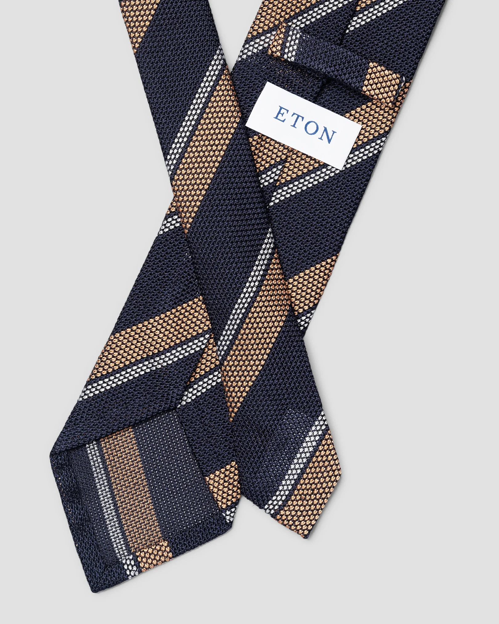 Eton - orange striped woven silk tie