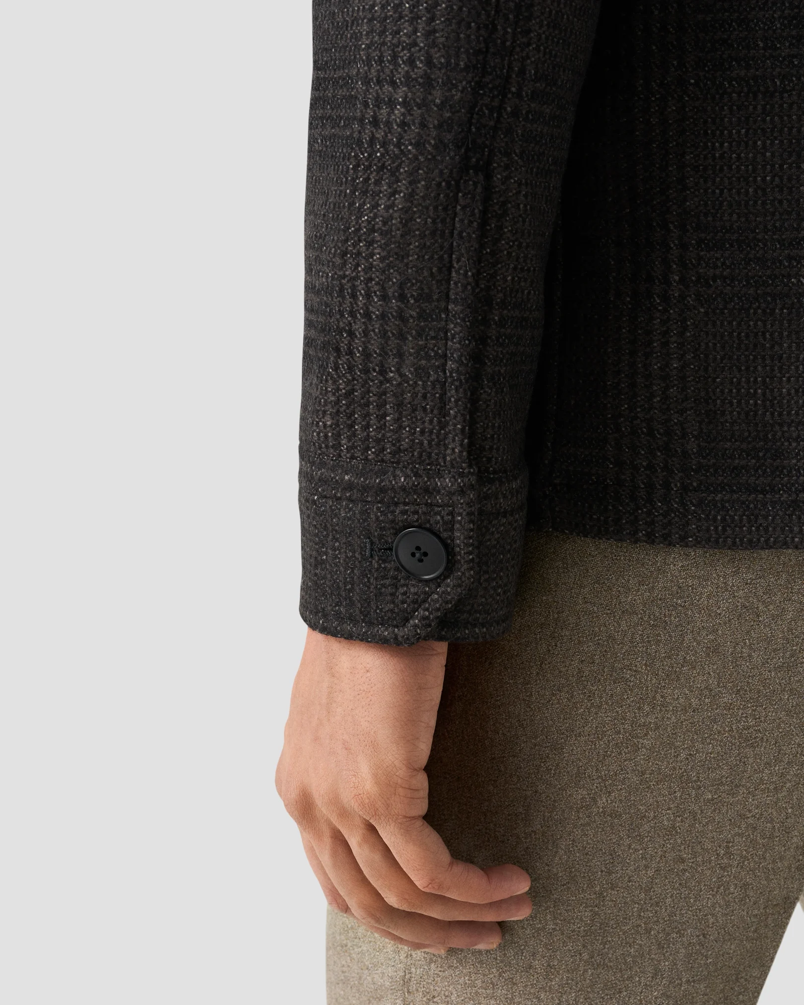 Eton - check wool cashmere chore jacket