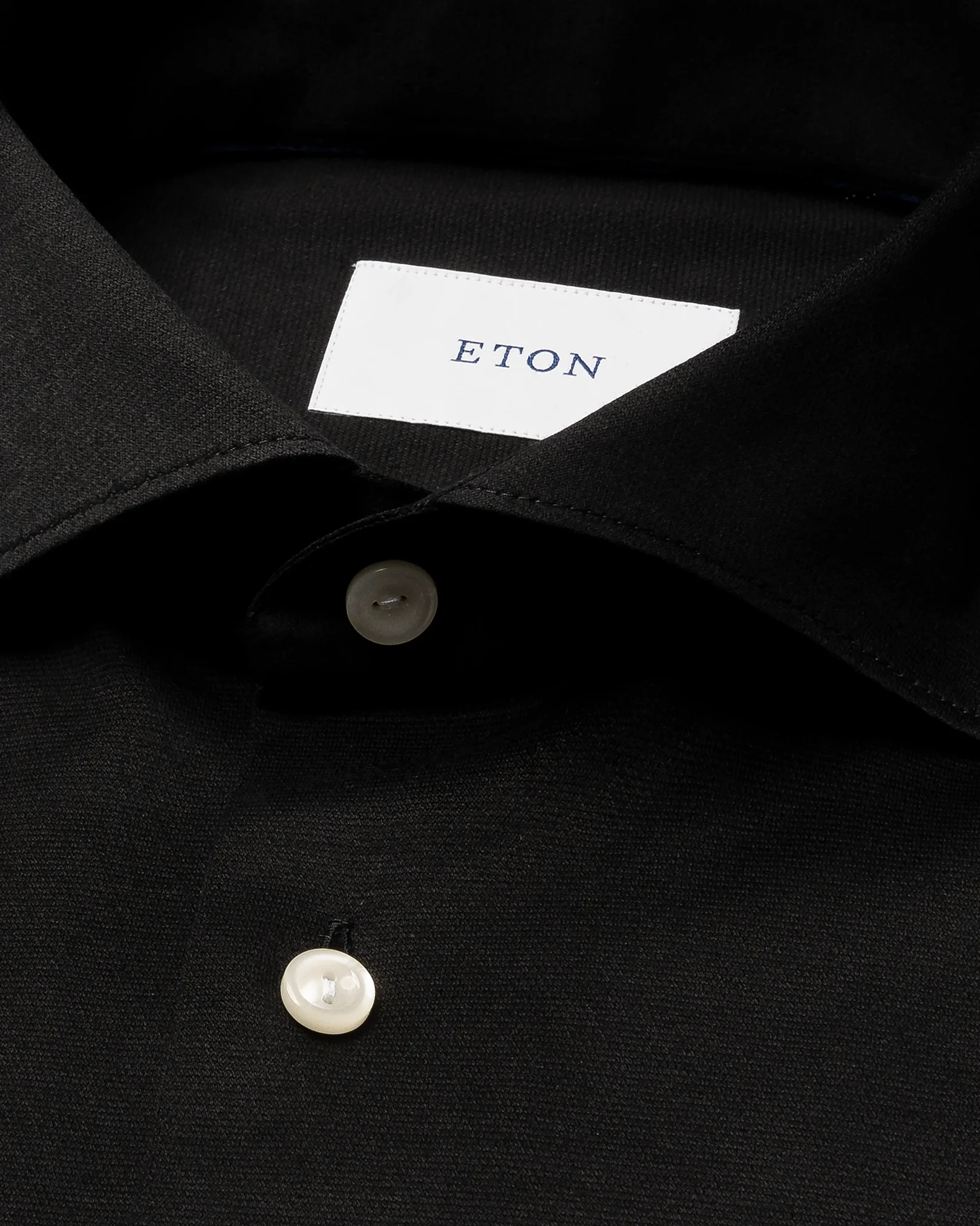 Eton - Skjorta i jacquardstickad Filo di Scozia