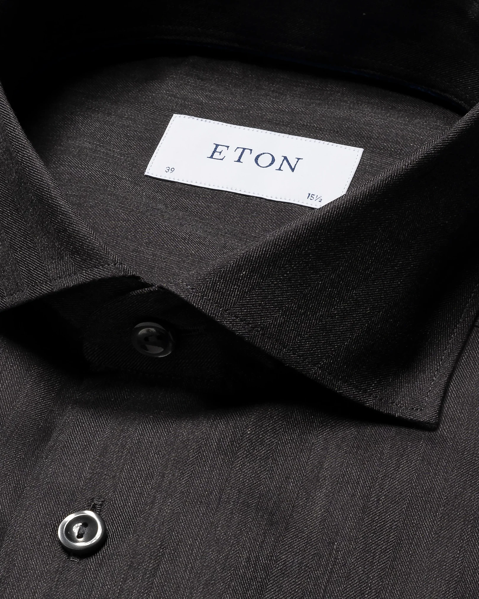 Eton - dark grey flanell widespread collar