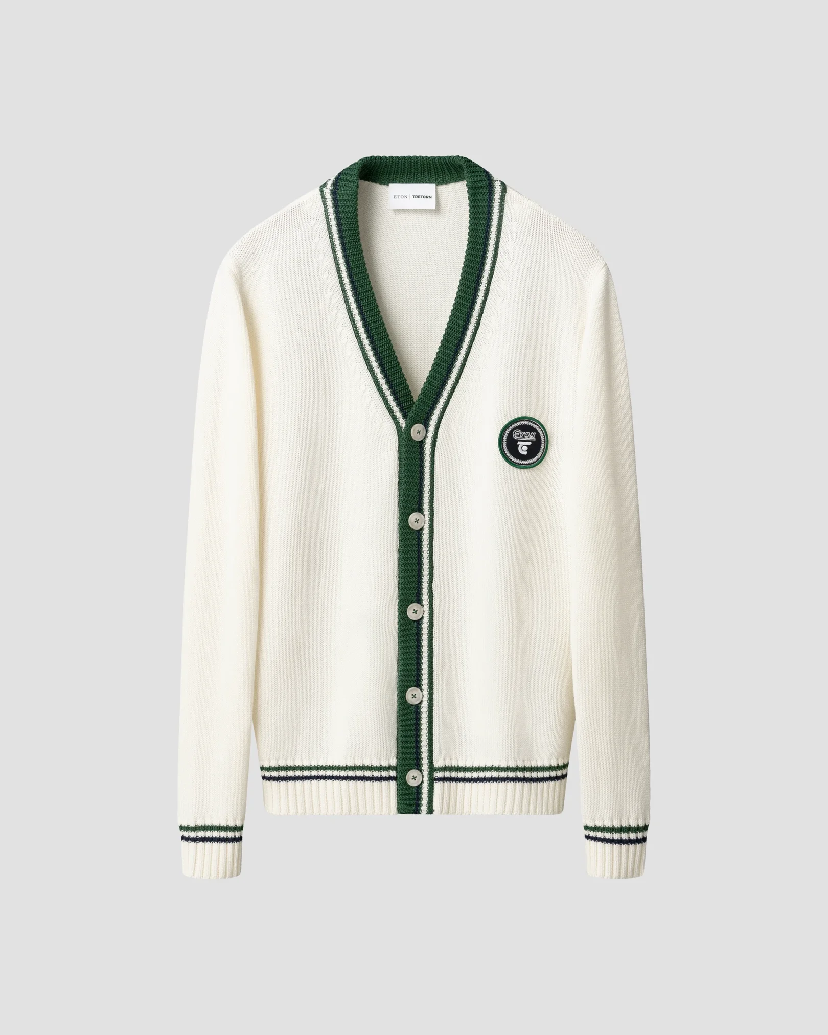 Eton - Eton x Tretorn Cotton V Neck Cardigan