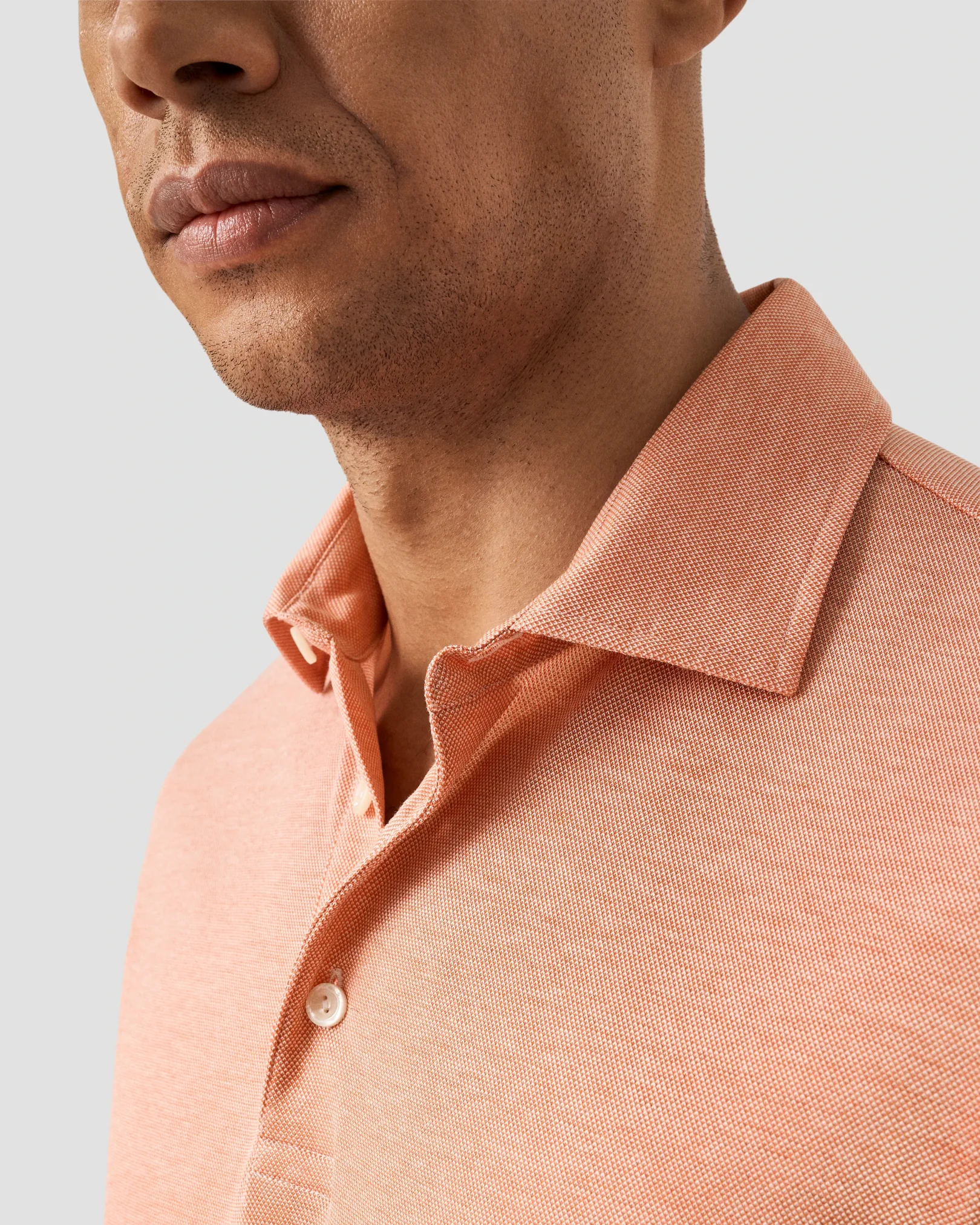 Eton - filo di scozia oxford polo shirt orange filo di scozia oxford polo shirt