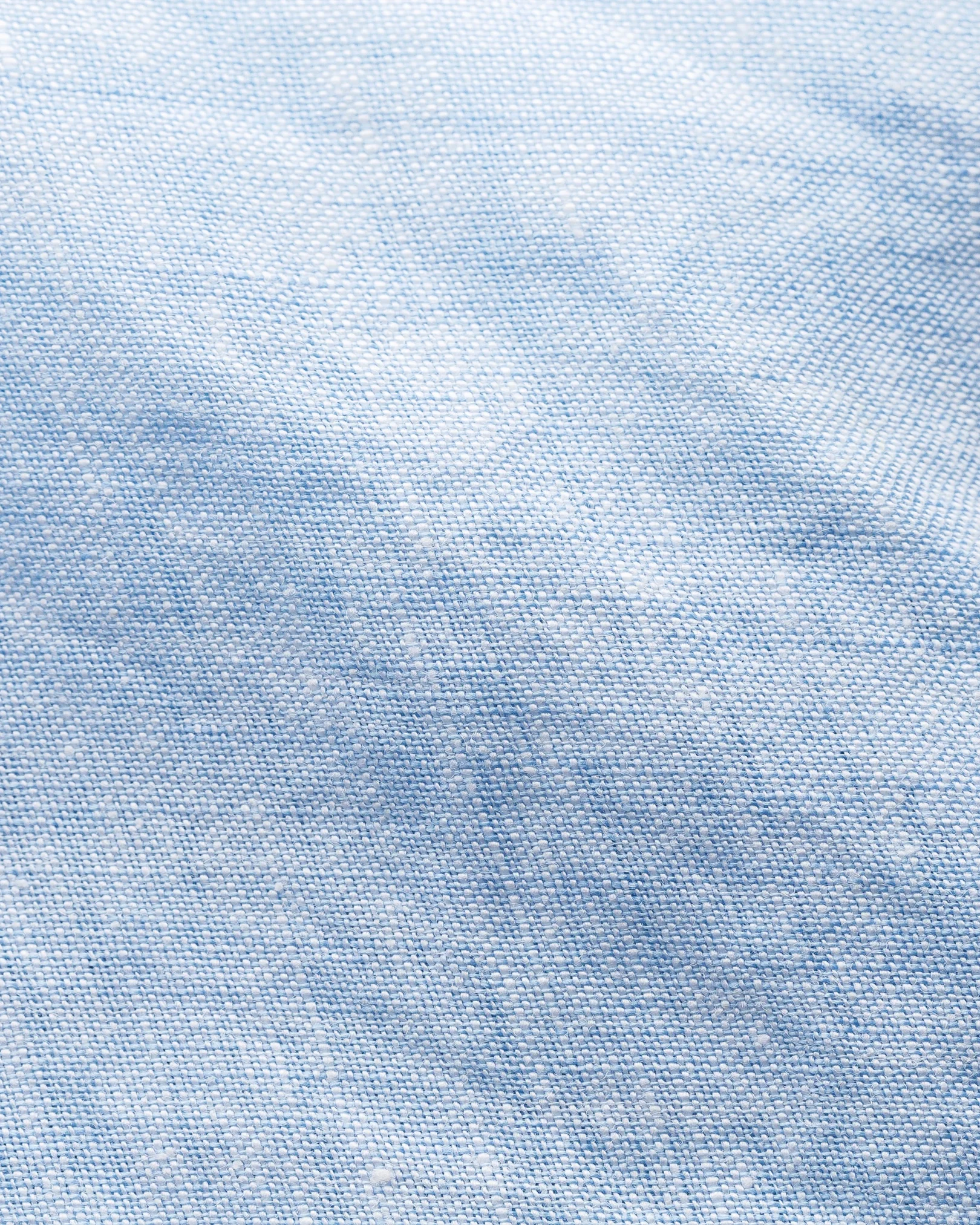 Eton - blue linen extreme cut away shirt