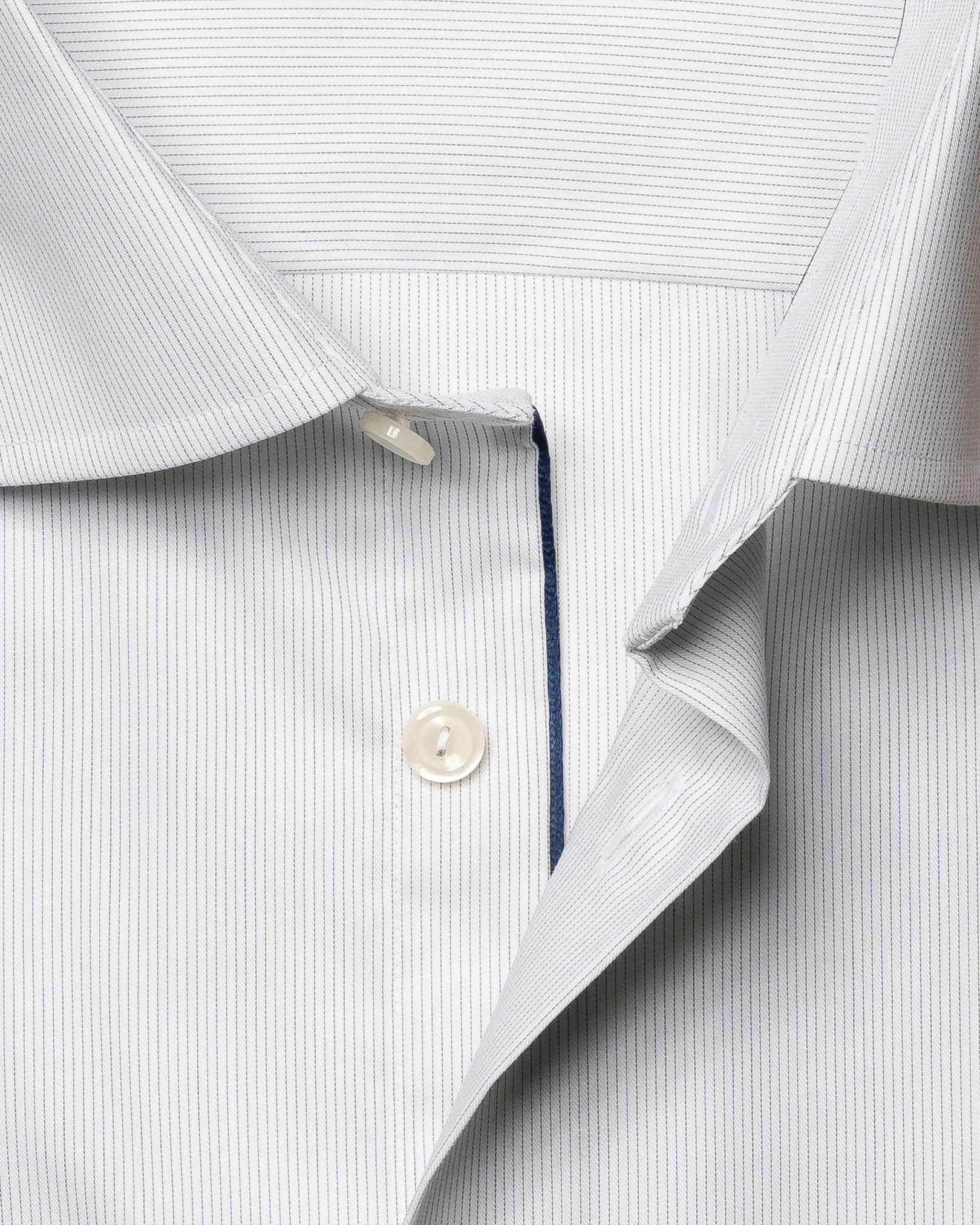 Eton - light green twill hairline shirt