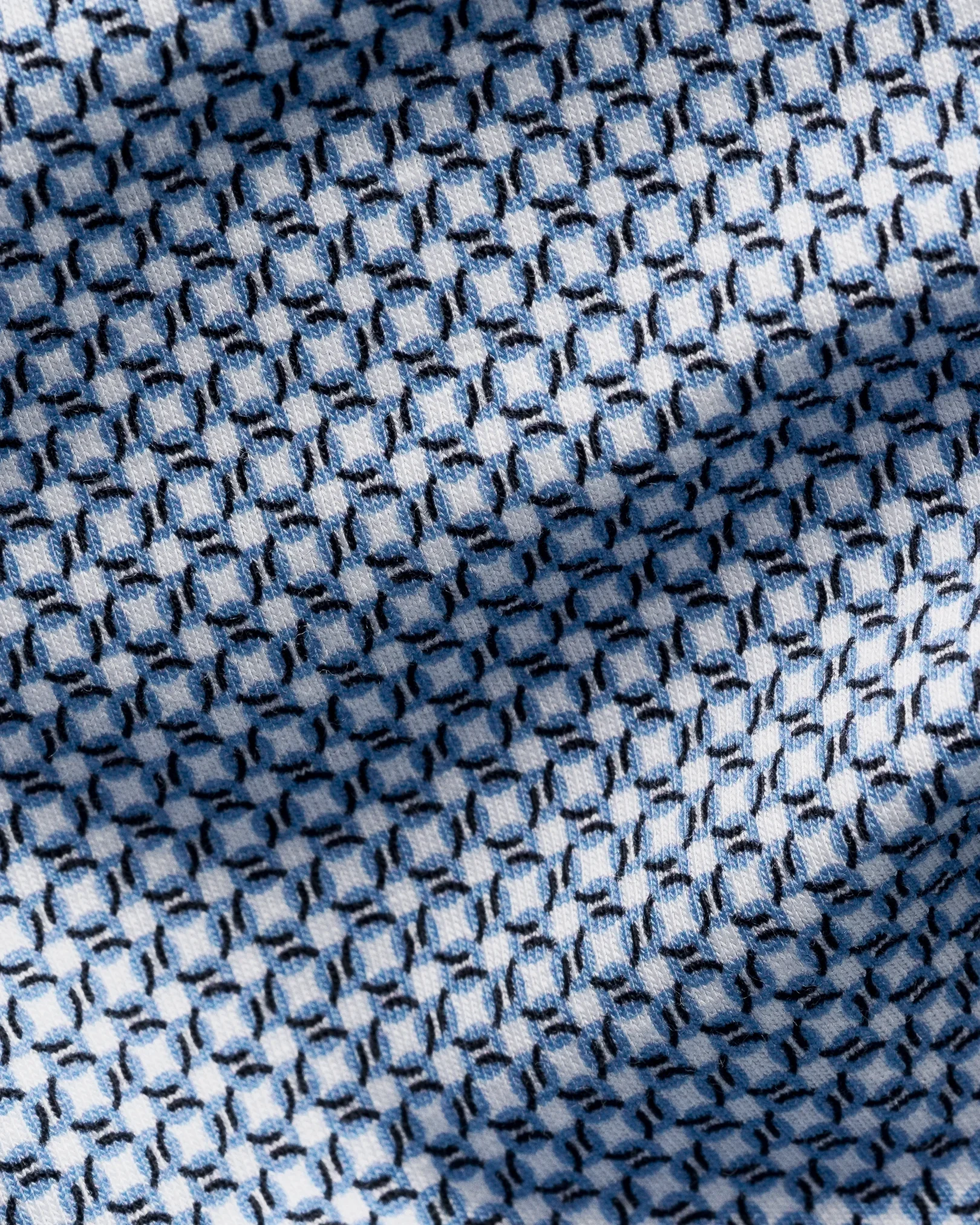 Eton - mid blue geometric jersey stretch