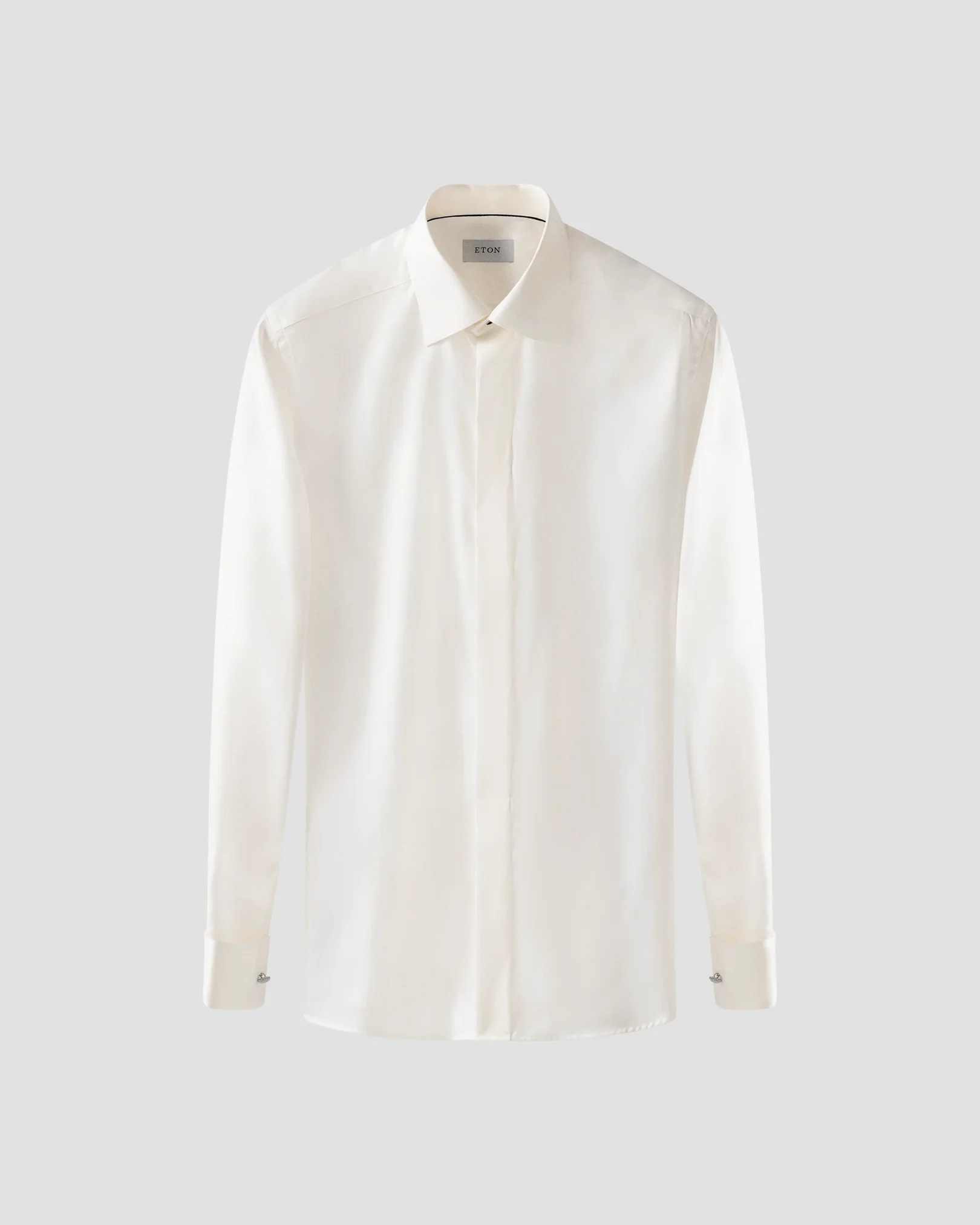 Eton - white fly front signature twill shirt