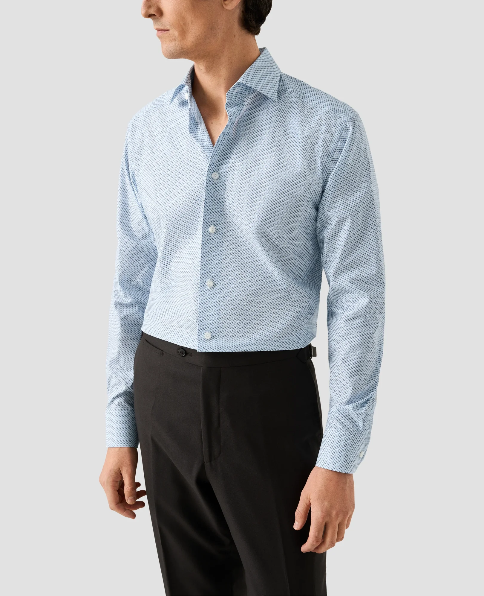 Eton - Chemise en sergé fin à micro-imprimé