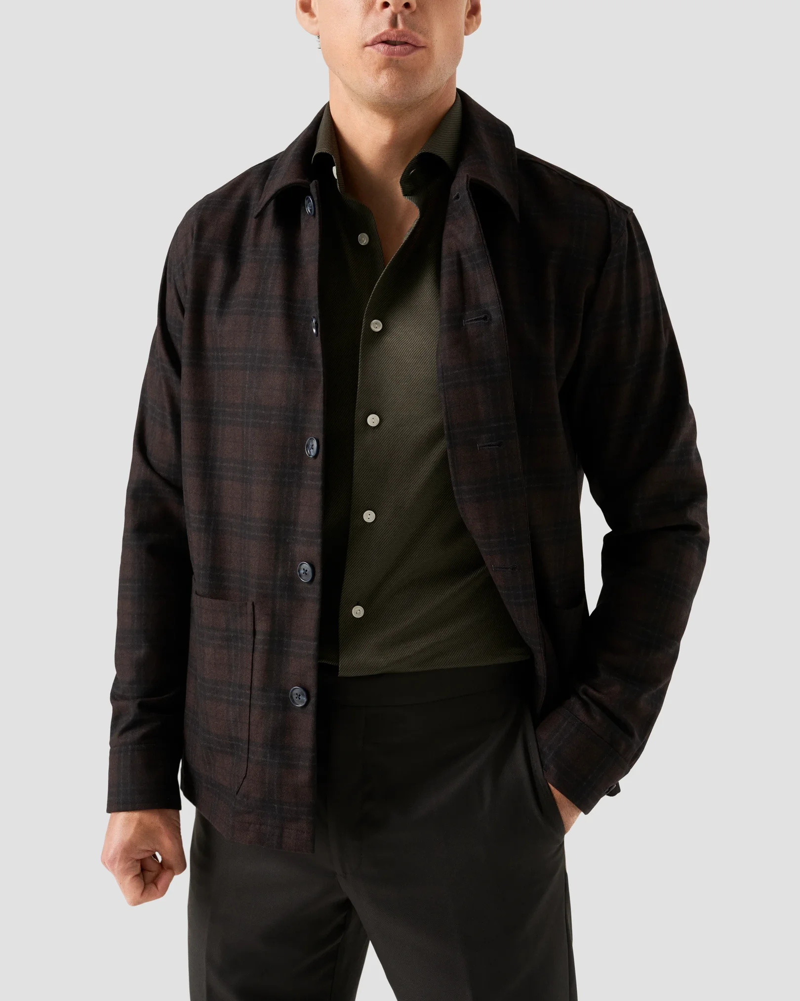 Eton - Dark green Knit King Shirt