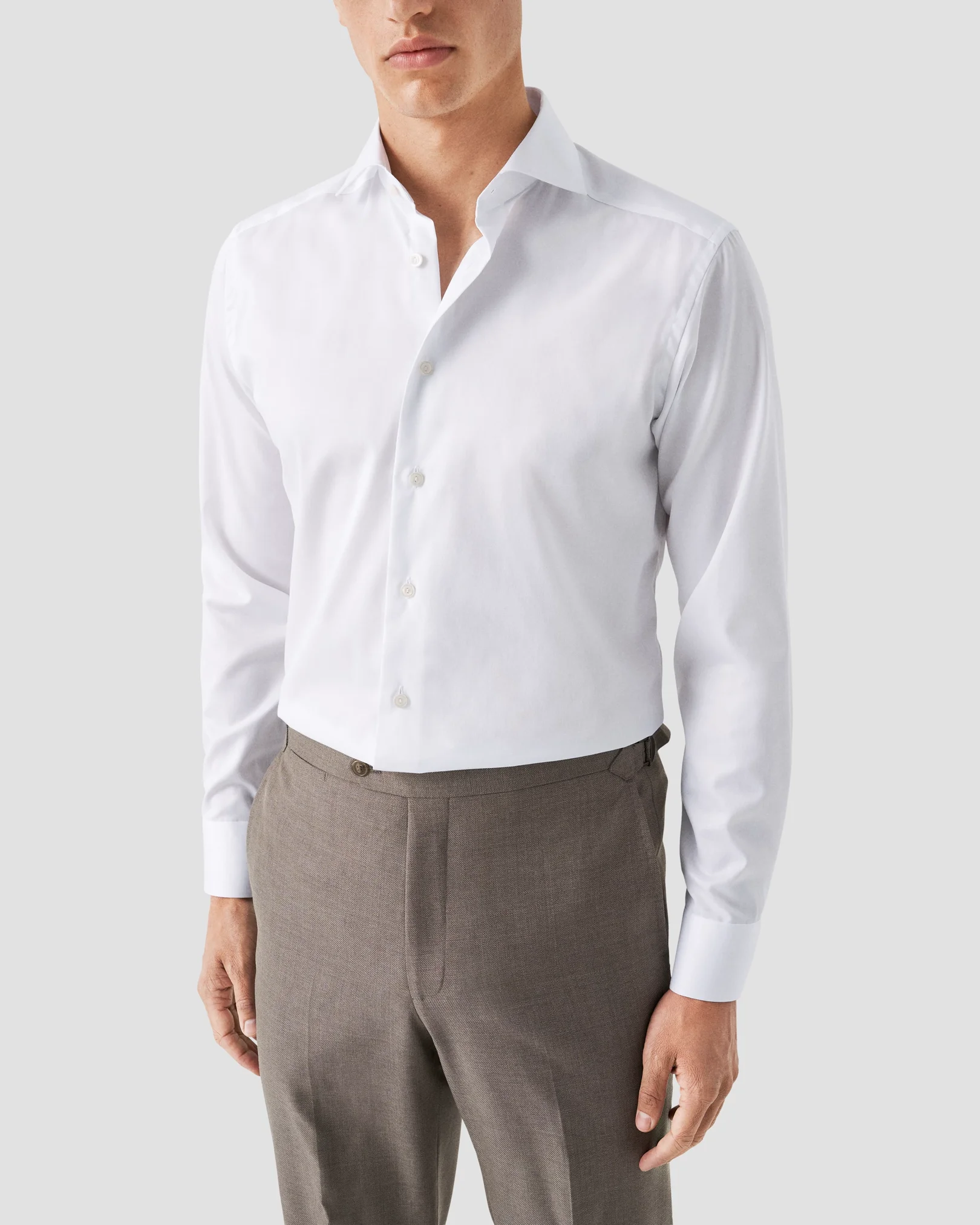 Eton - White Signature Twill Shirt - Wide Spread Collar