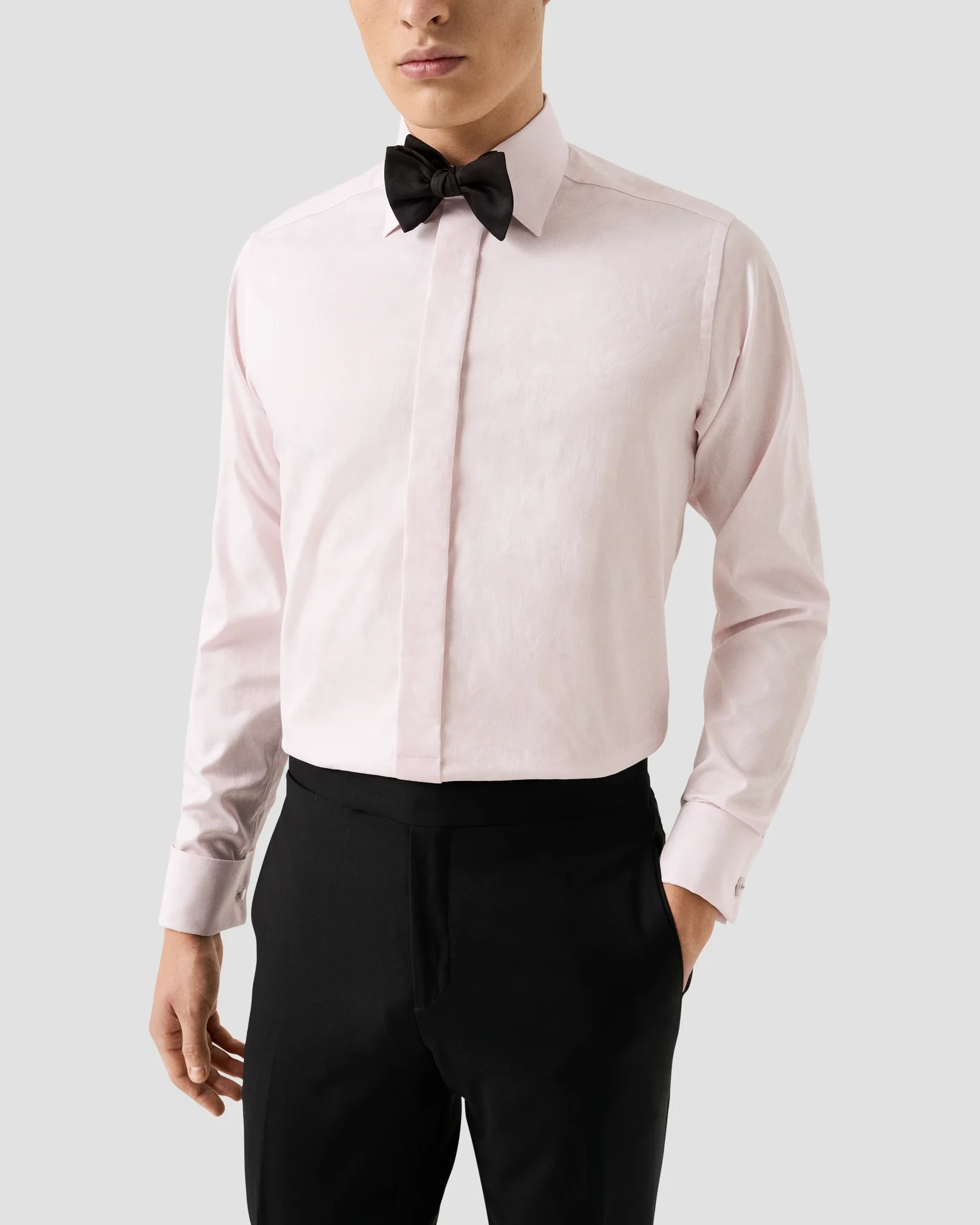 Eton - pink floral jacquard shirt