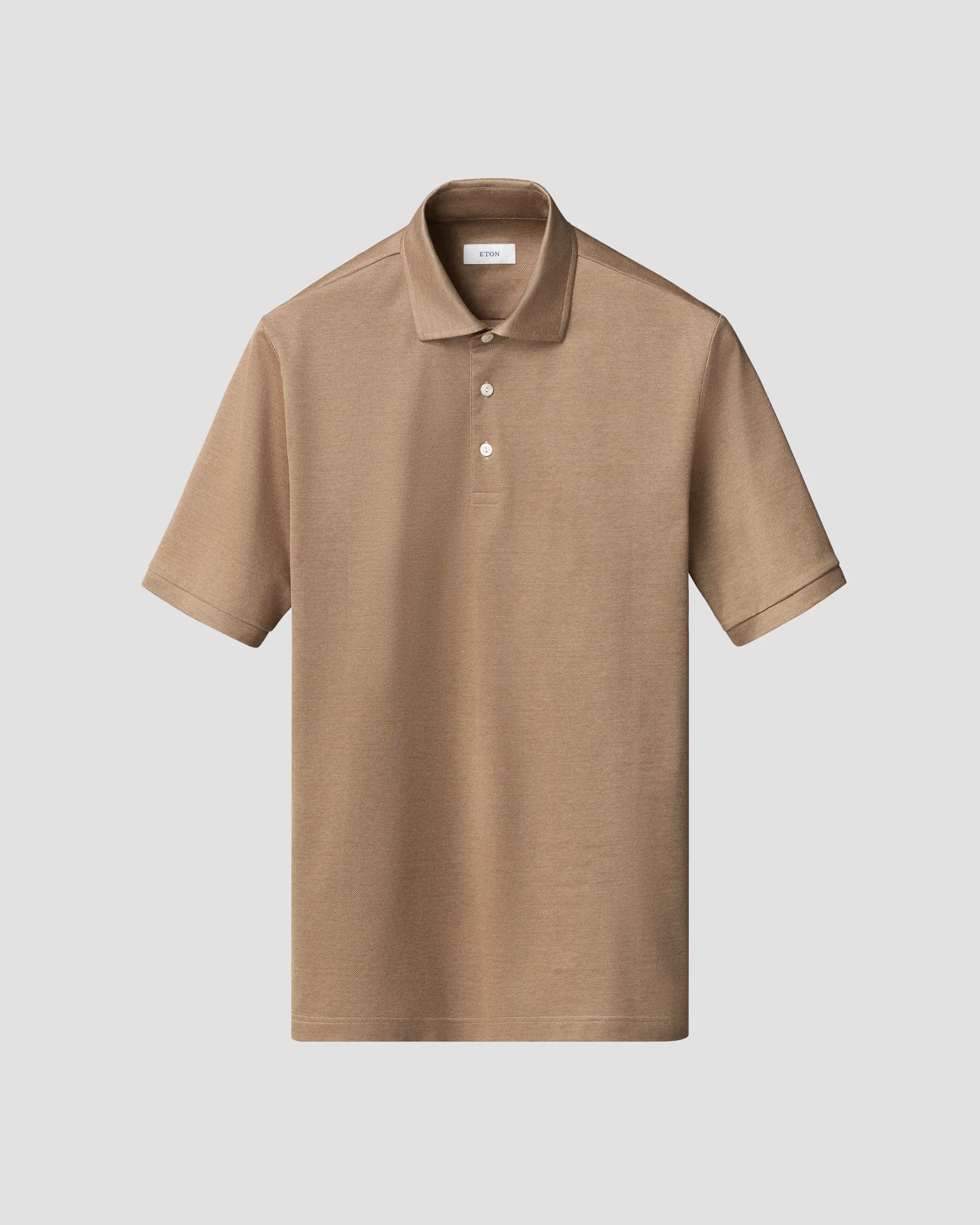 Eton - filo di scozia oxford polo shirt brown filo di scozia oxford polo shirt