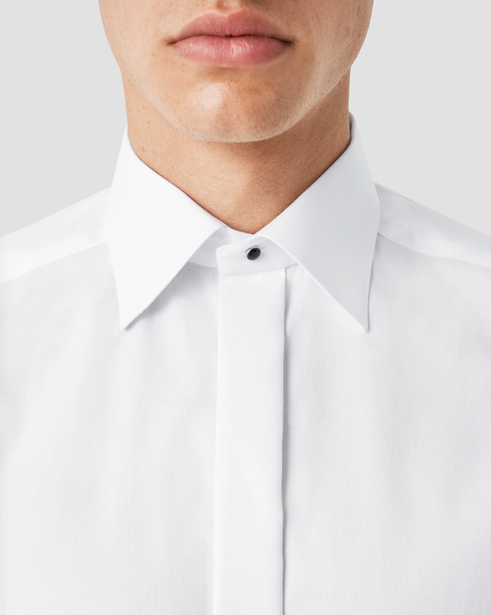 Eton - Chemise de cérémonie blanche en twill