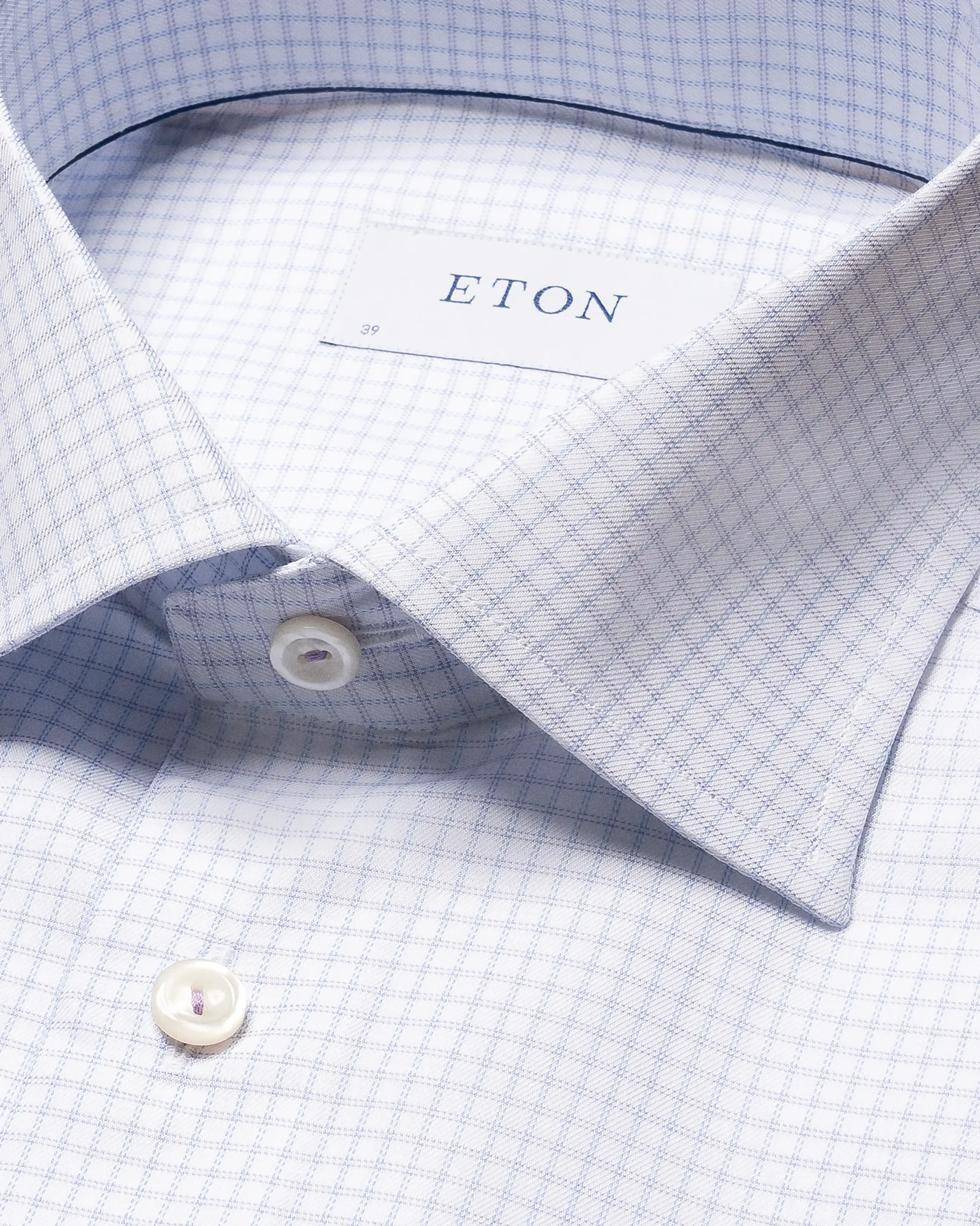 Eton - light purple twill cut away collar single cuff slim fit