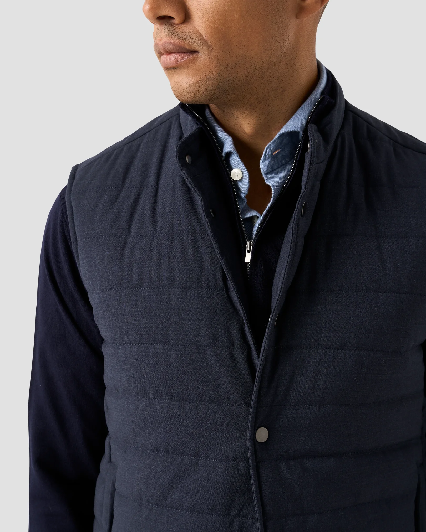 Eton - navy blue checked vest