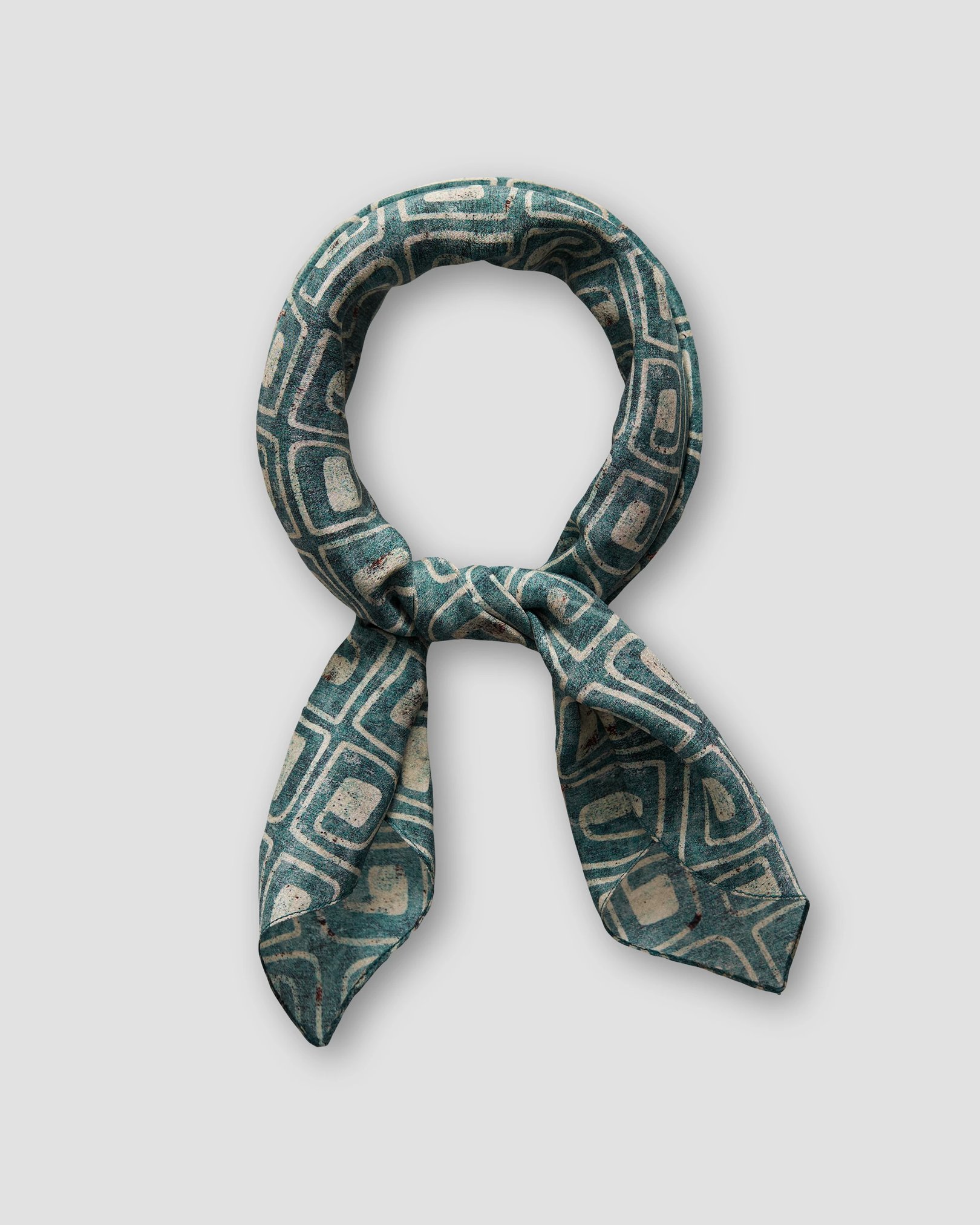 Eton - green block print bandana