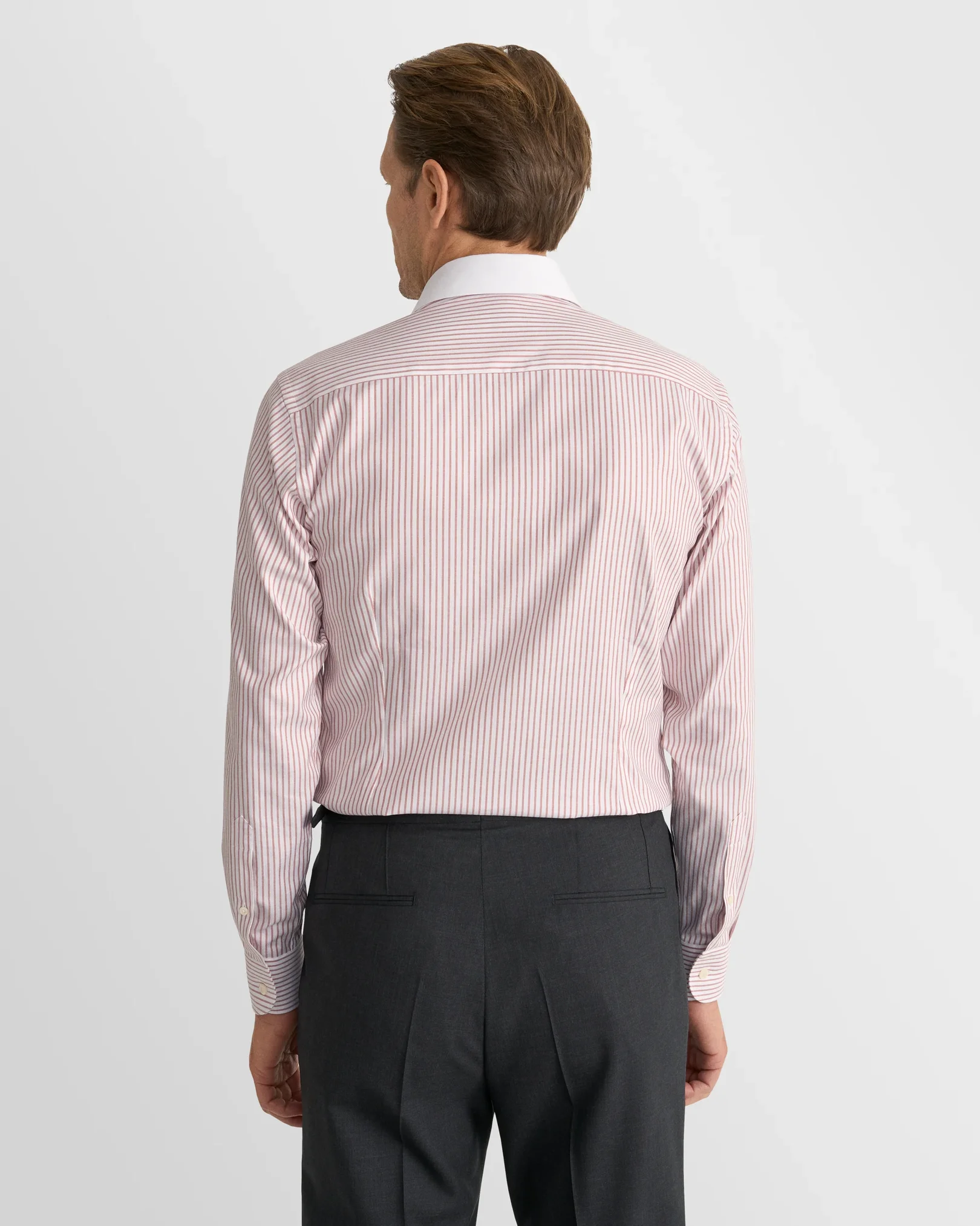 Eton - orange striped signature oxford shirt wide spread 266