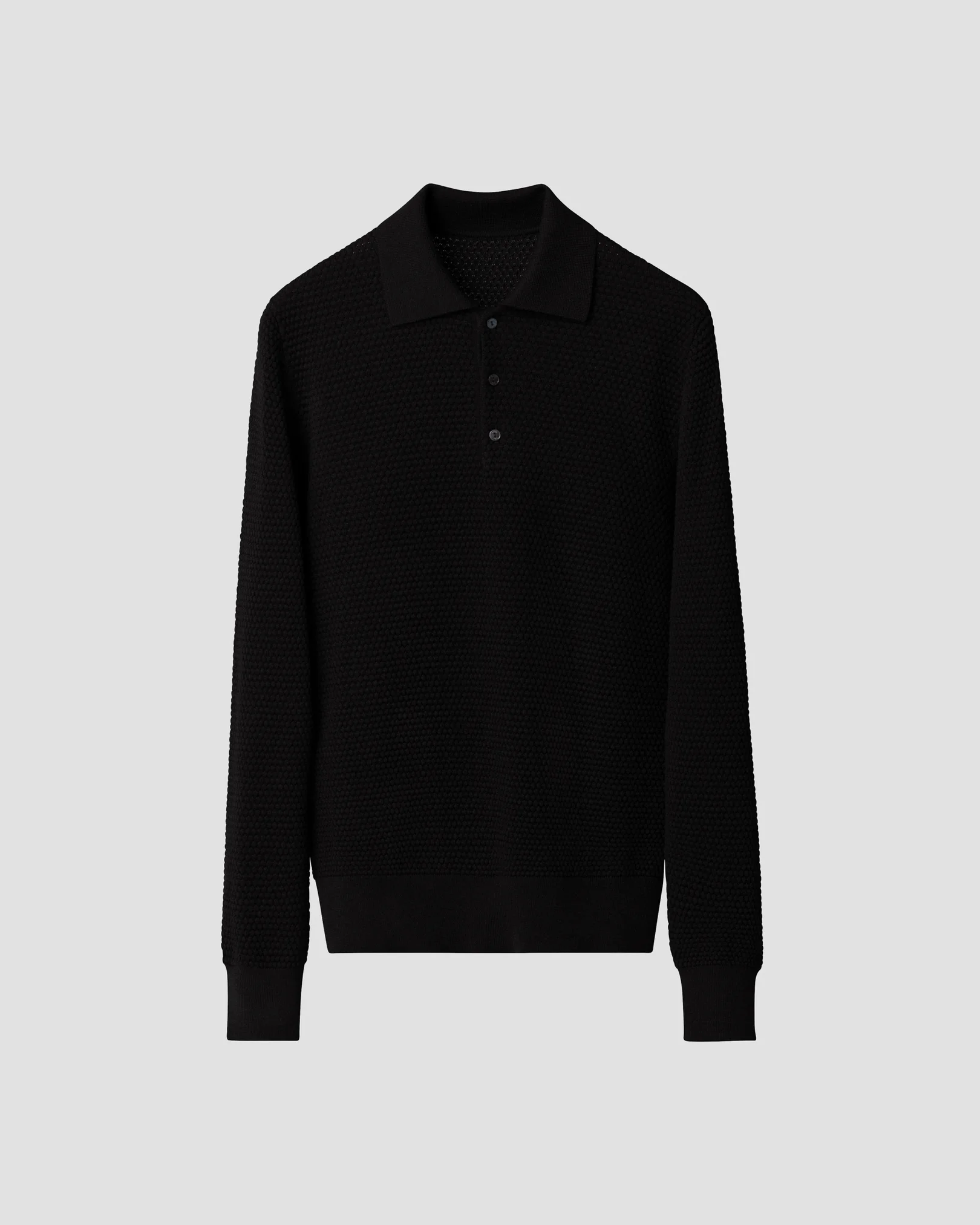 Eton - Structured Knit Polo Sweater