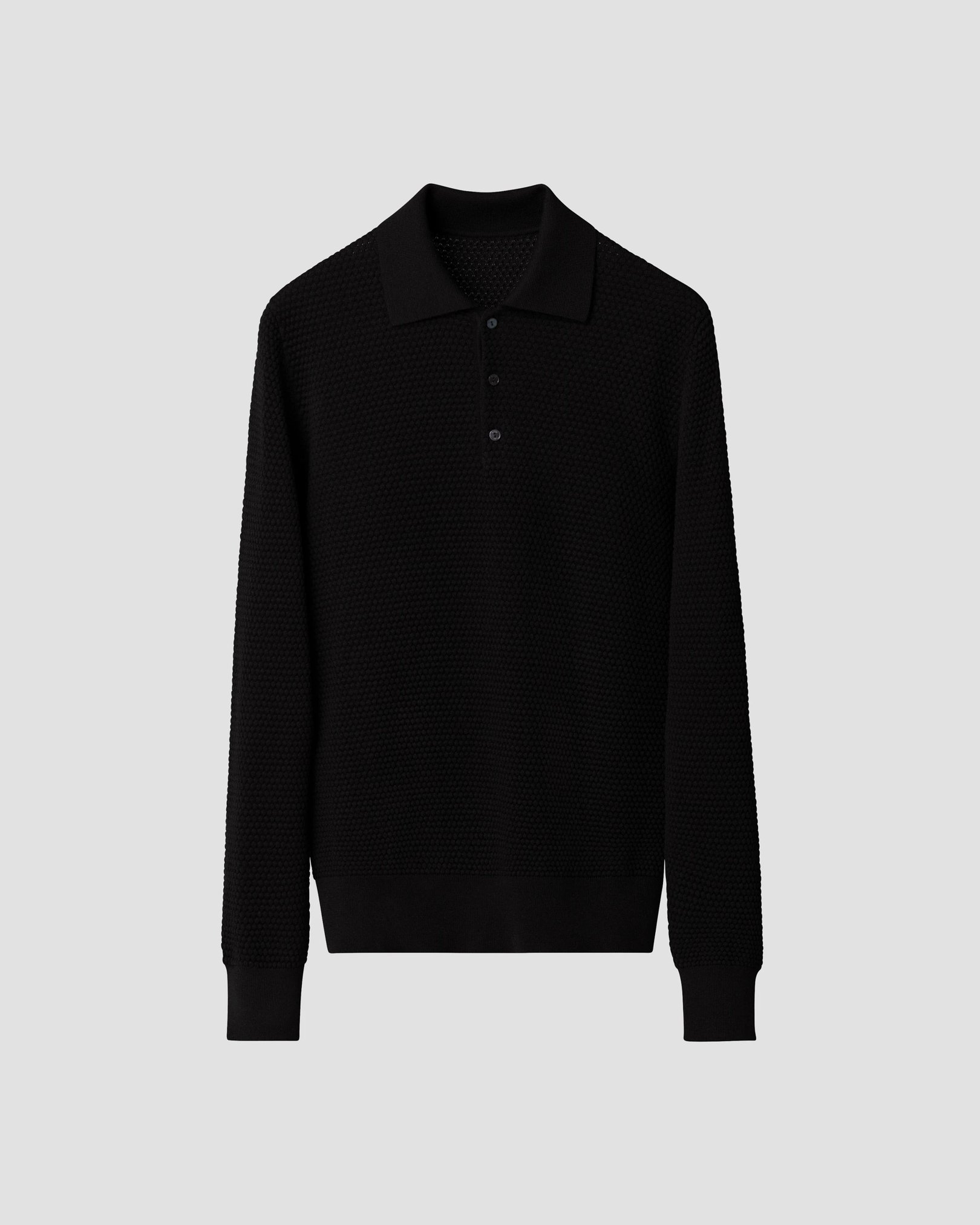 Eton - Structured Knit Polo Sweater