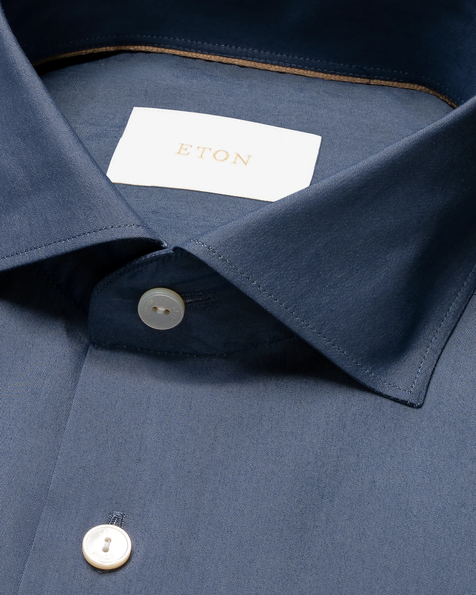 Eton - dark blue striped cotton silk shirt 268