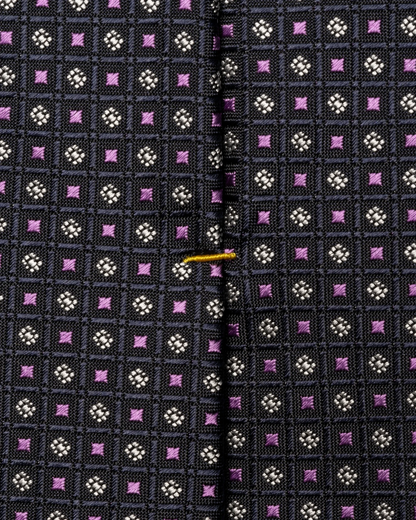 Eton - micro geometric woven silk tie mid purple micro geometric woven silk tie