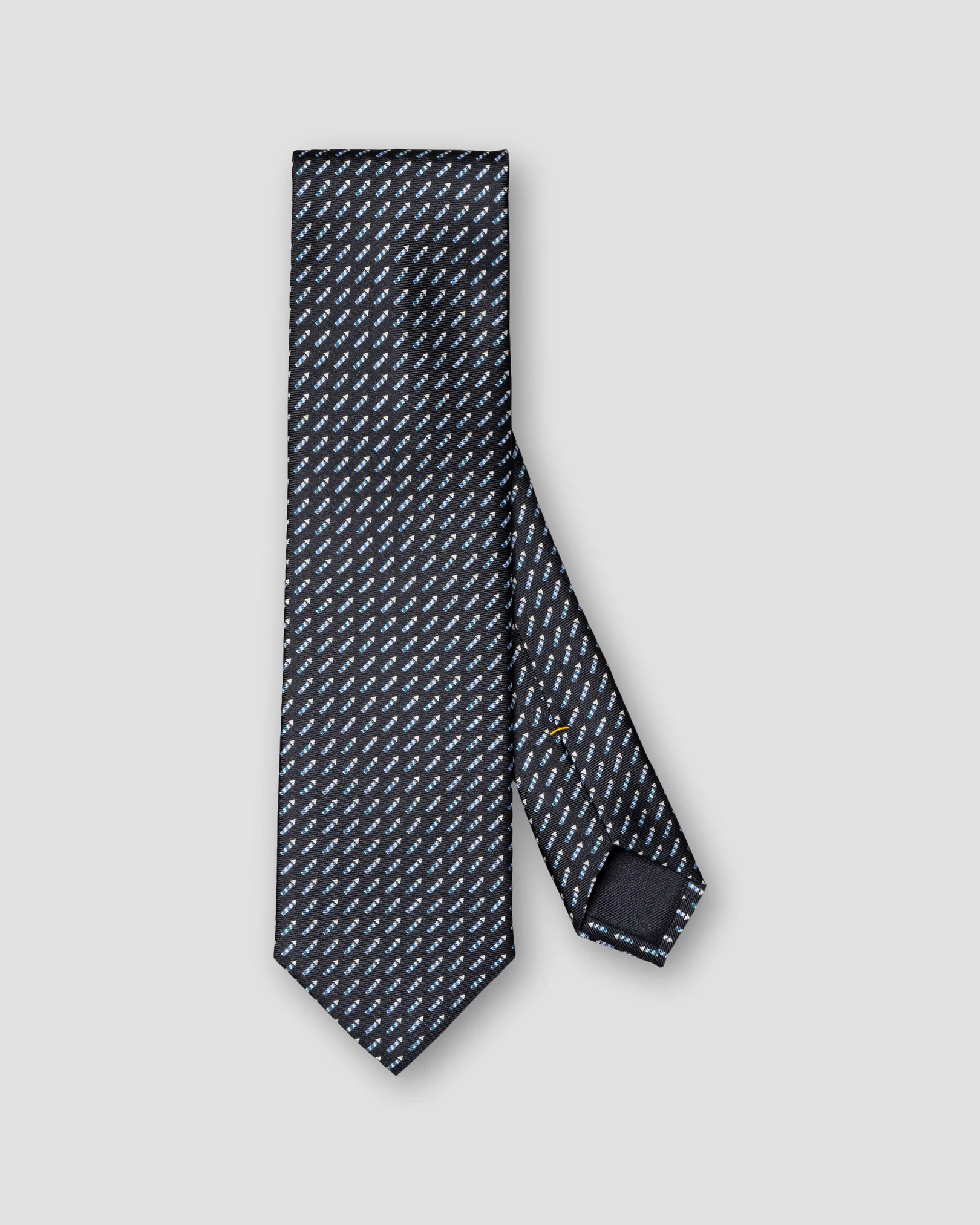 Eton - dark blue print silk tie