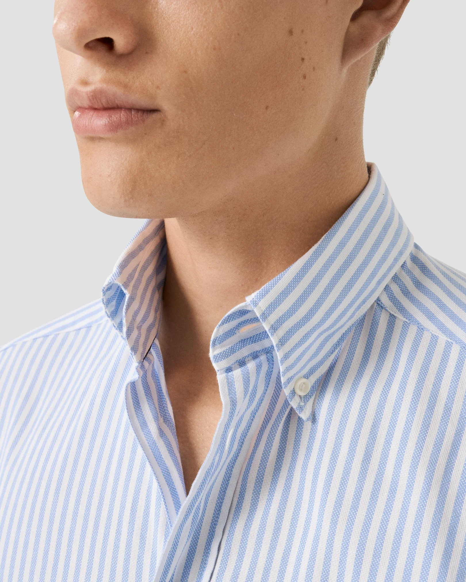 Eton - Striped Royal Oxford Shirt