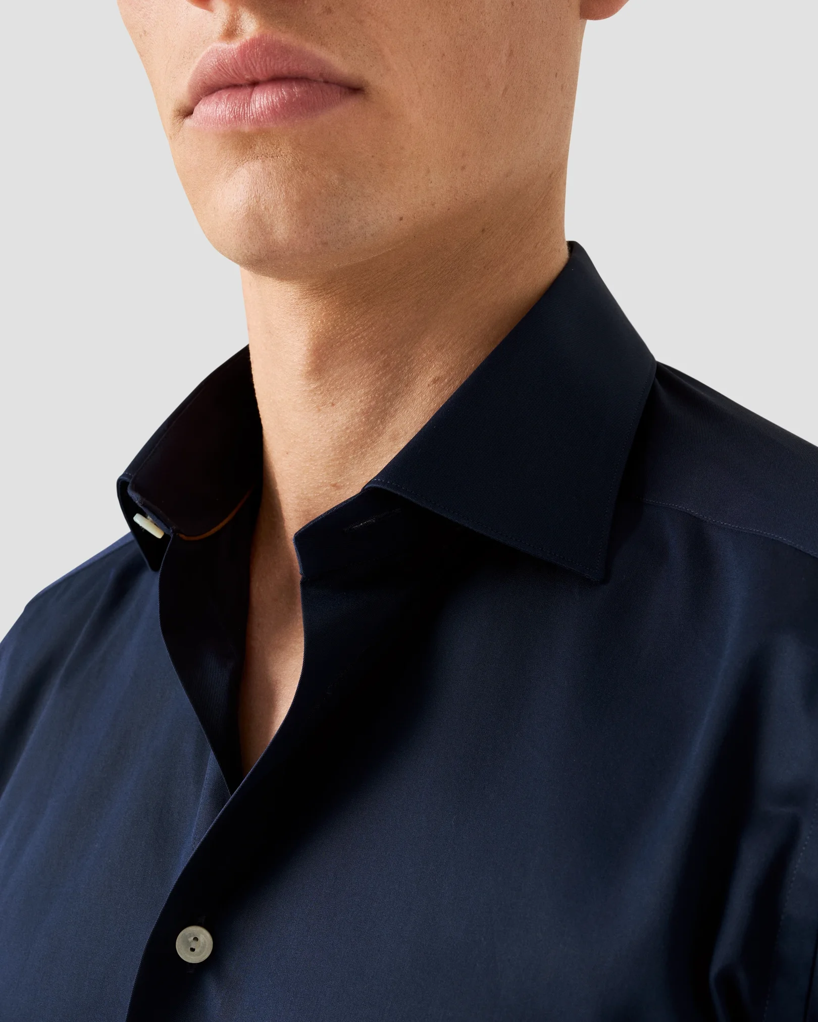 Eton - navy blue twill elevated shirt