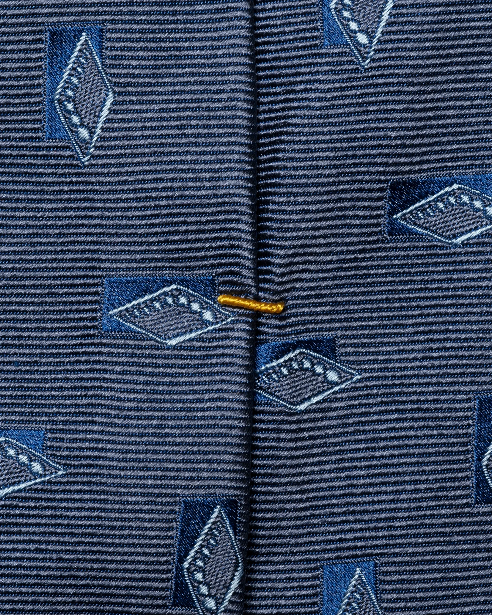 Eton - dark blue diamond woven silk tie