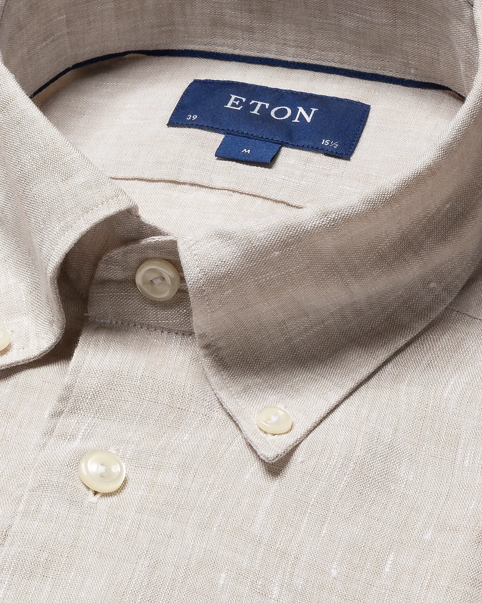 Eton - light grey linen button down