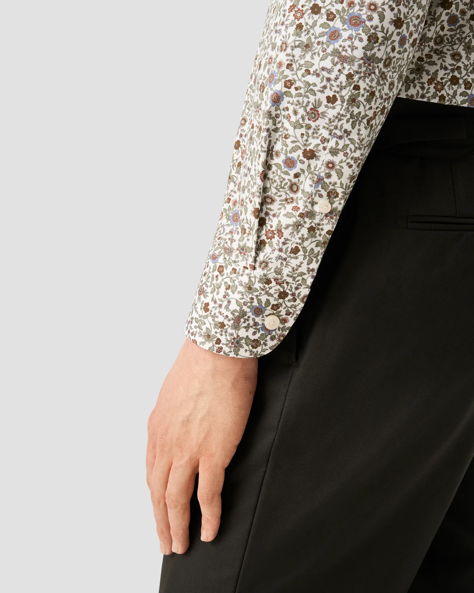 Eton - floral print signature twill shirt