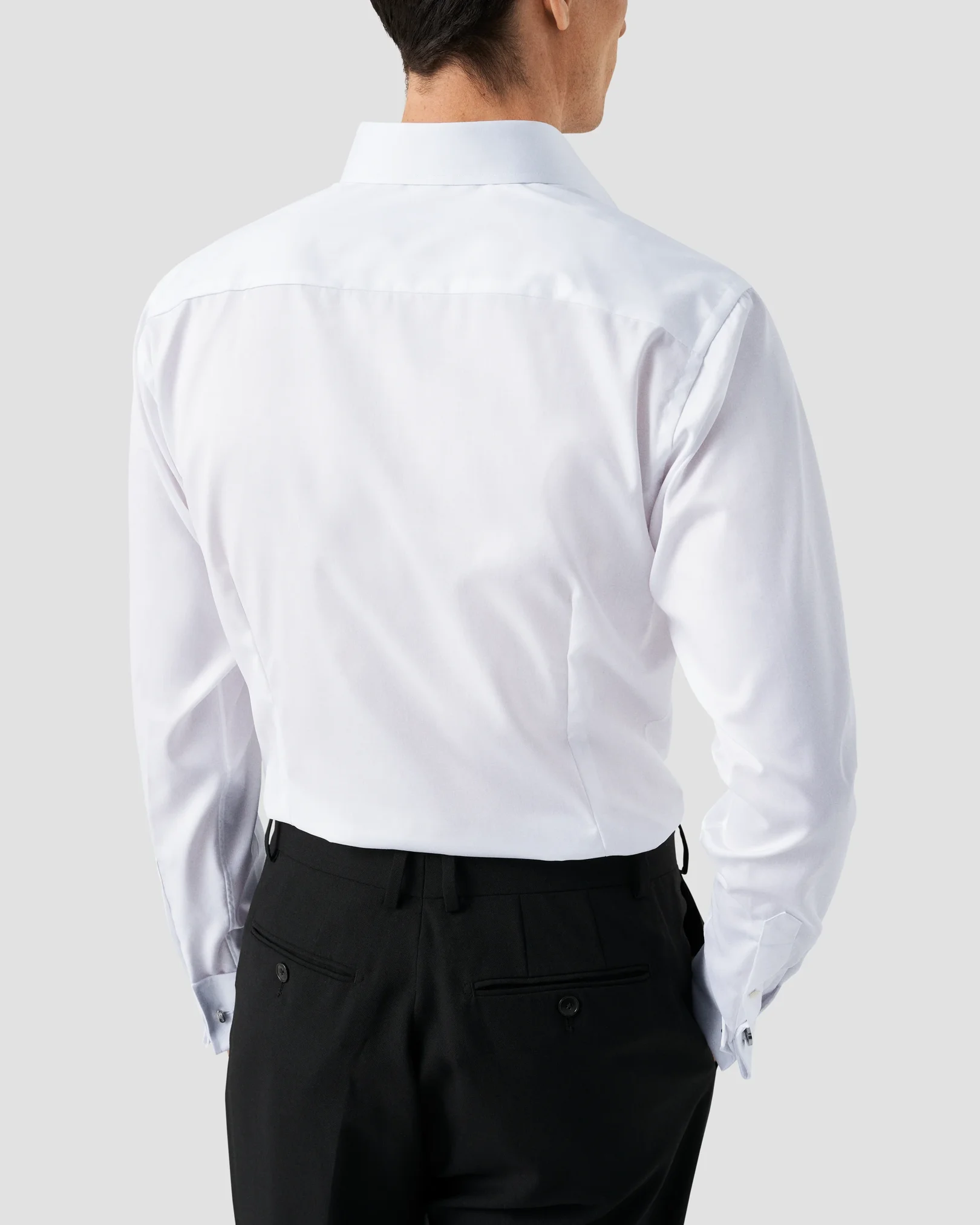 Eton - Chemise blanche en twill signature – poignet mousquetaire