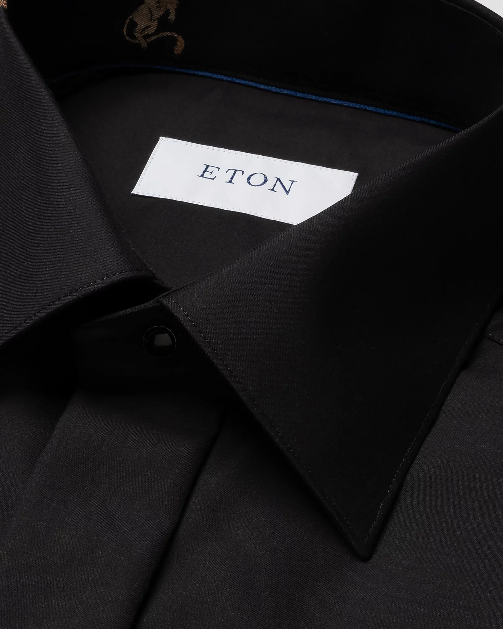 Black Lion Embroidery Fil Coupé Shirt - Eton