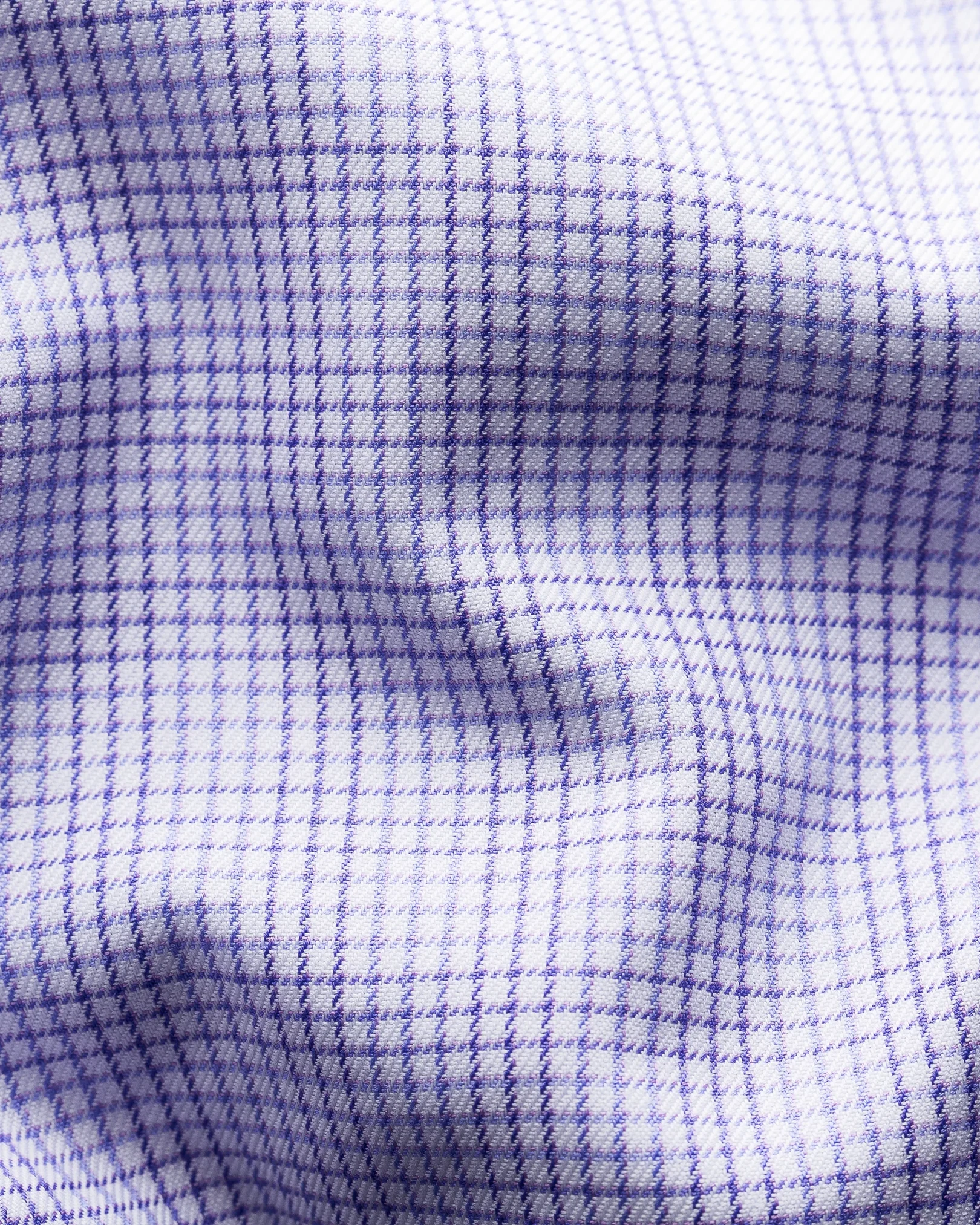 Eton - purple double checked twill shirt