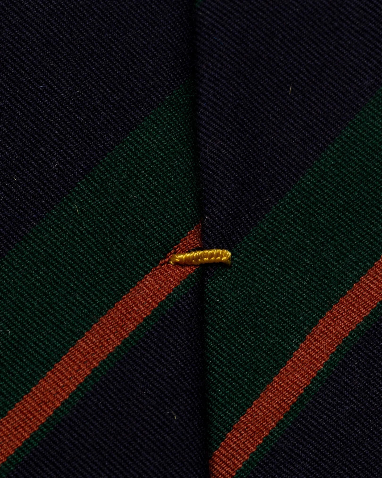 Eton - dark blue and orange striped wool cotton tie