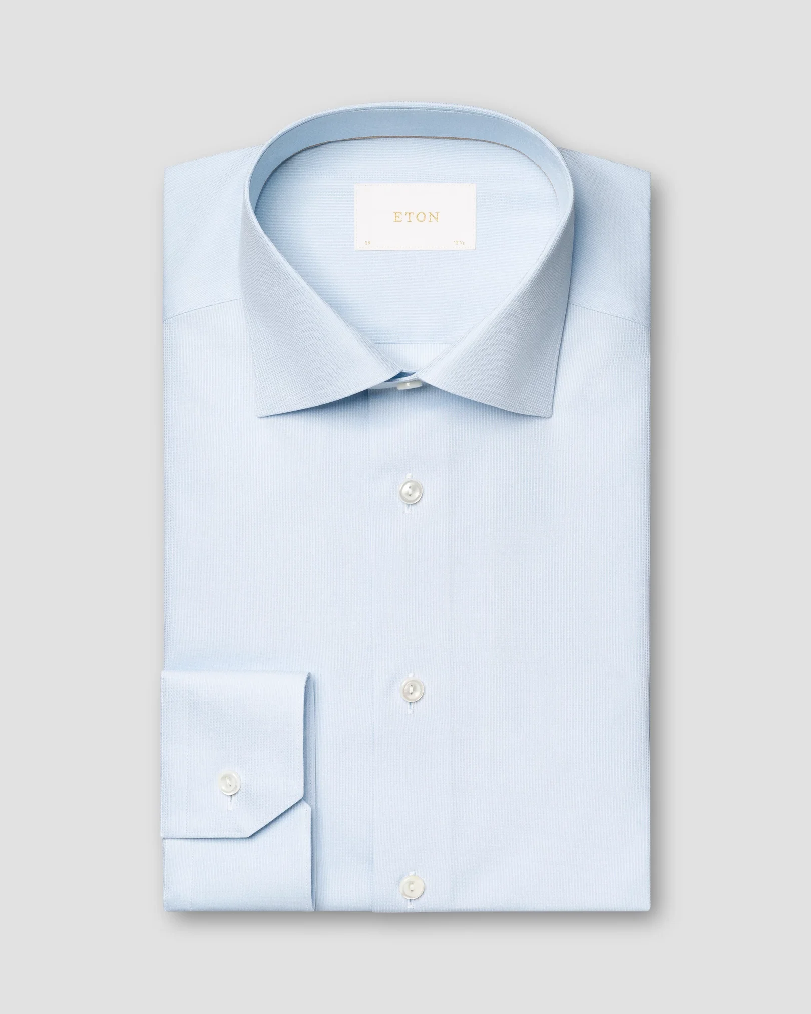 Eton - light blue semi solid elevated pique 260