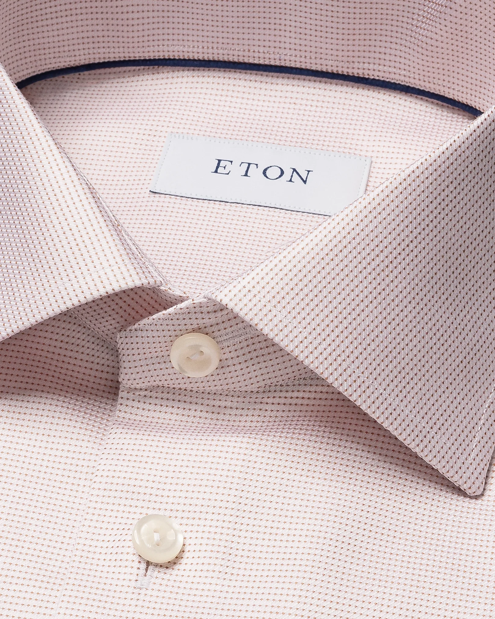 Eton - pink semi solid cotton tencel tm lyocell shirt