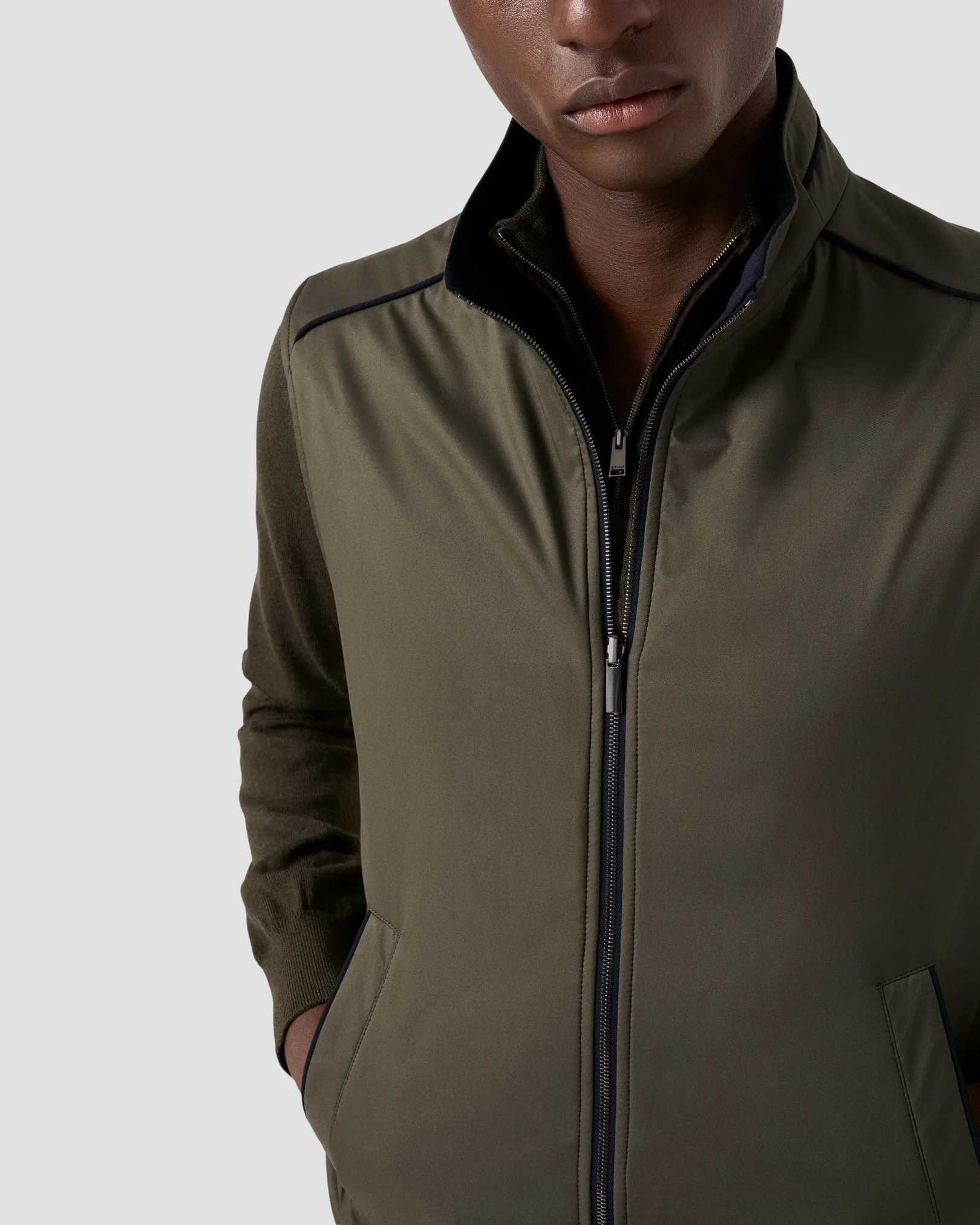 Eton - reversible vest navy