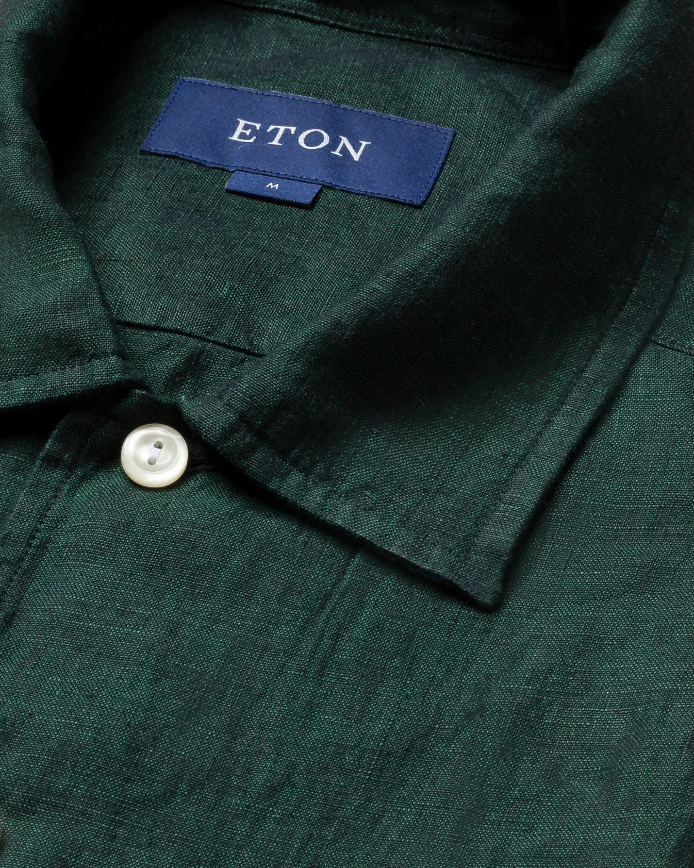 Eton - green resort linen shirt