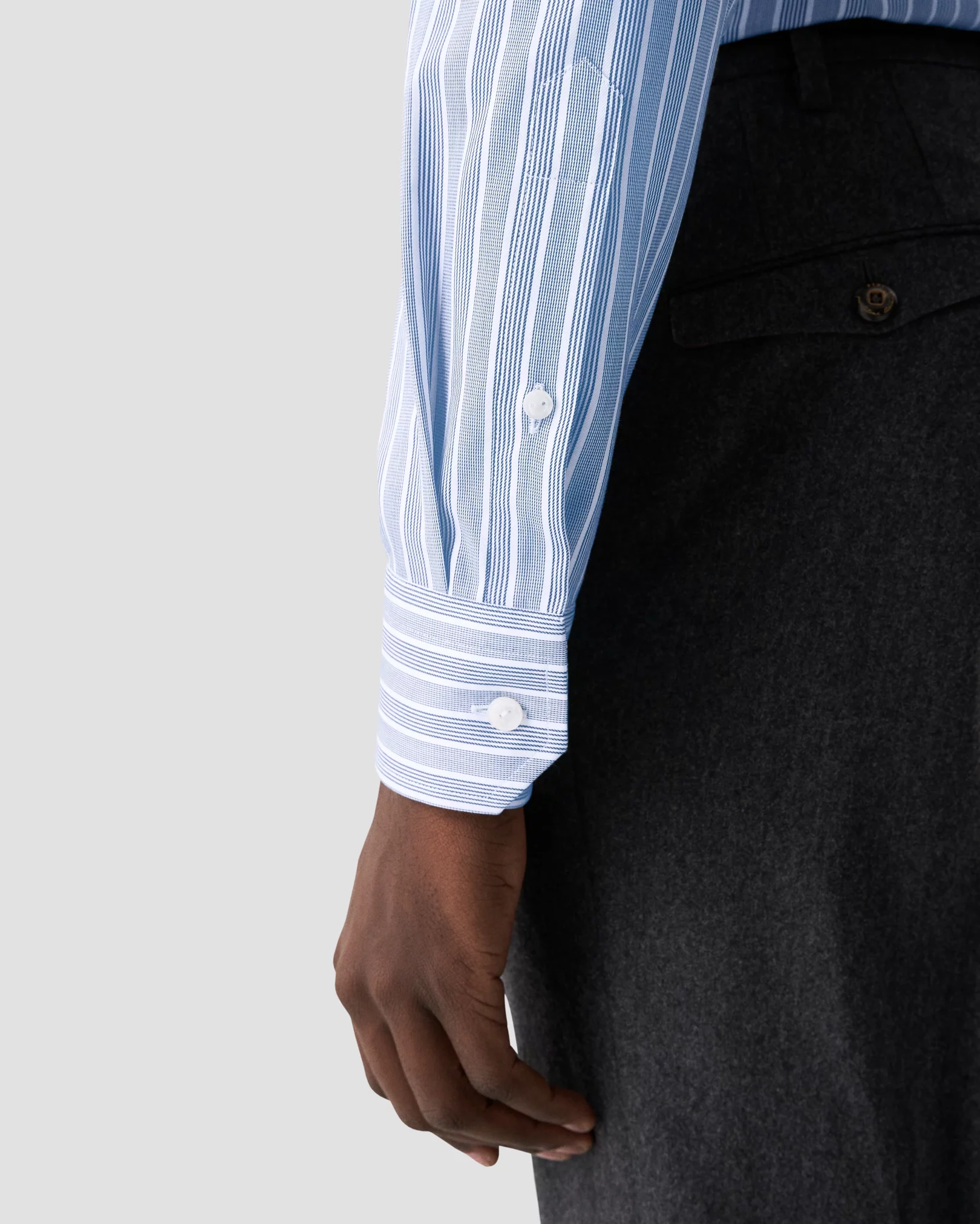 Blue Bold Striped Cotton TENCEL™ Lyocell Shirt - Eton