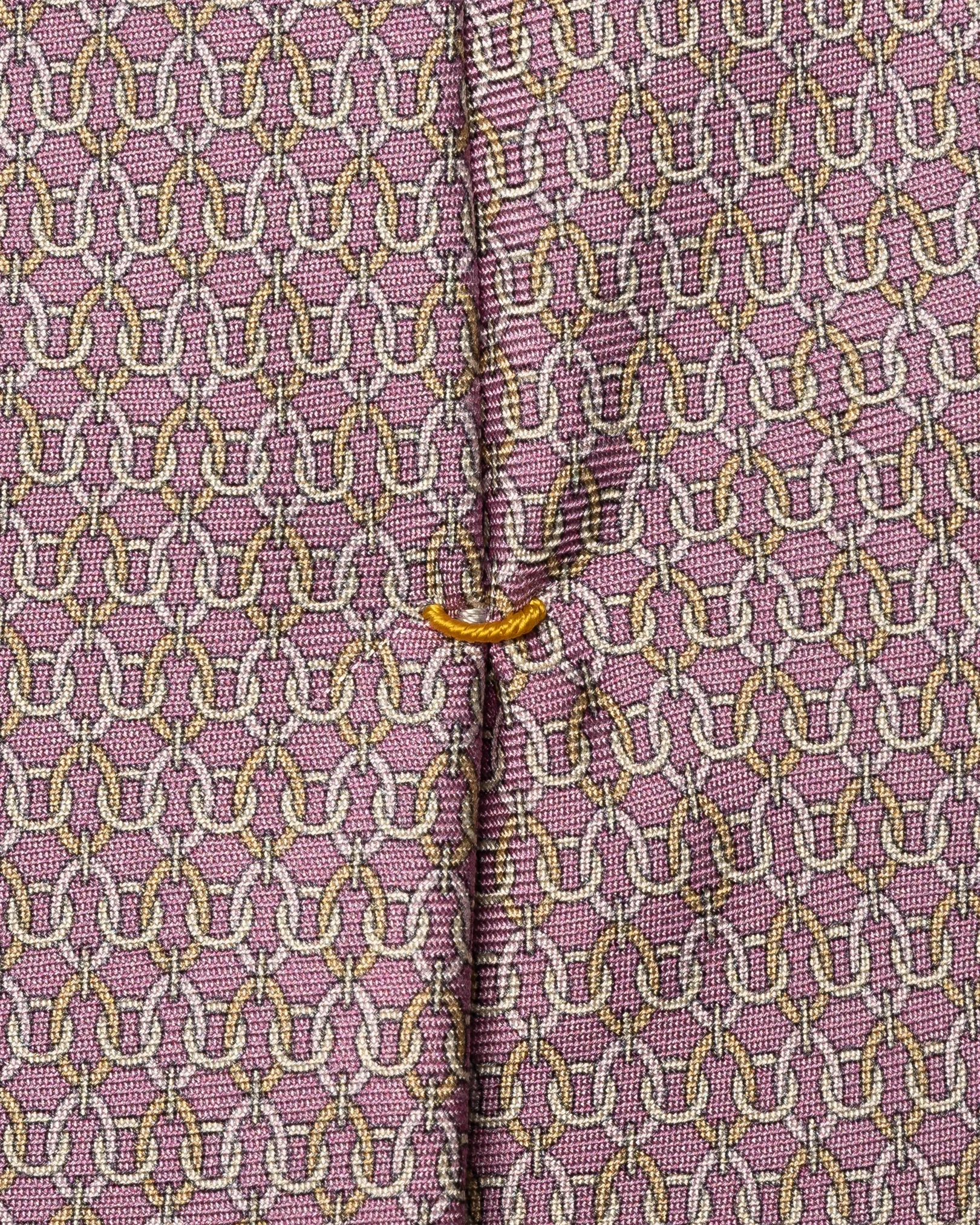 Eton - geometric print silk tie pink geometric print silk tie