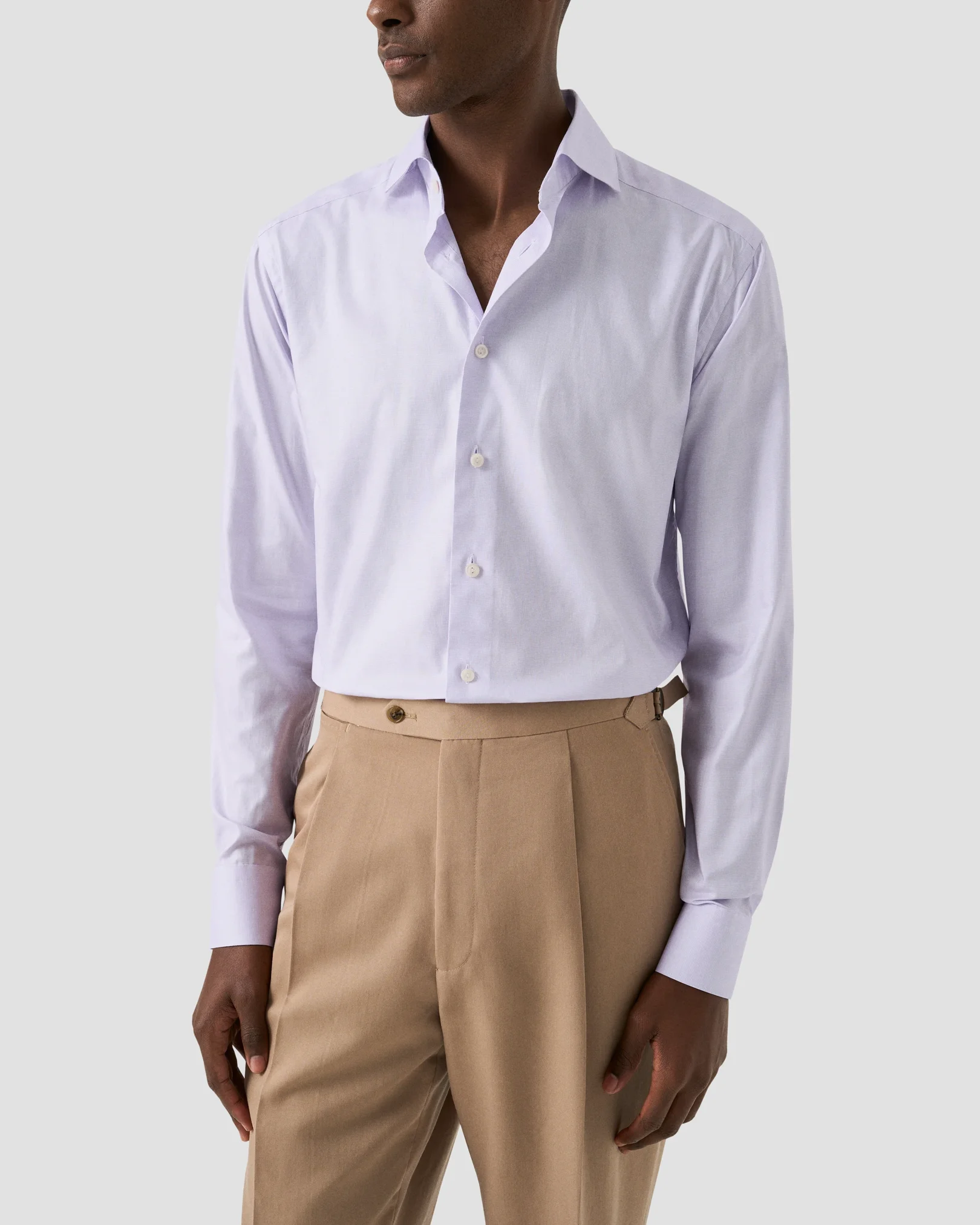 Eton - light purple solid signature oxford shirt 261