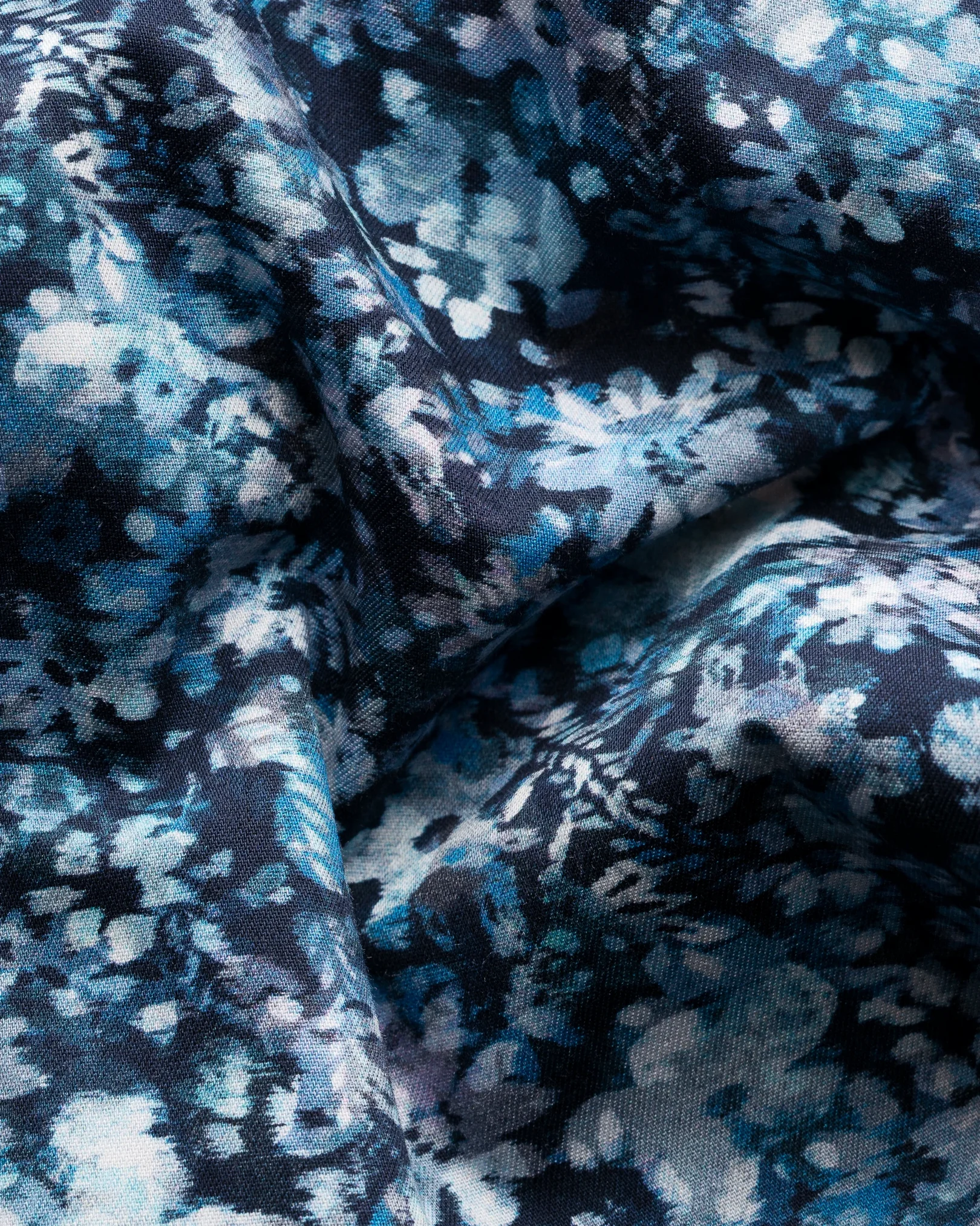 Eton - navy blue floral signature twill shirt