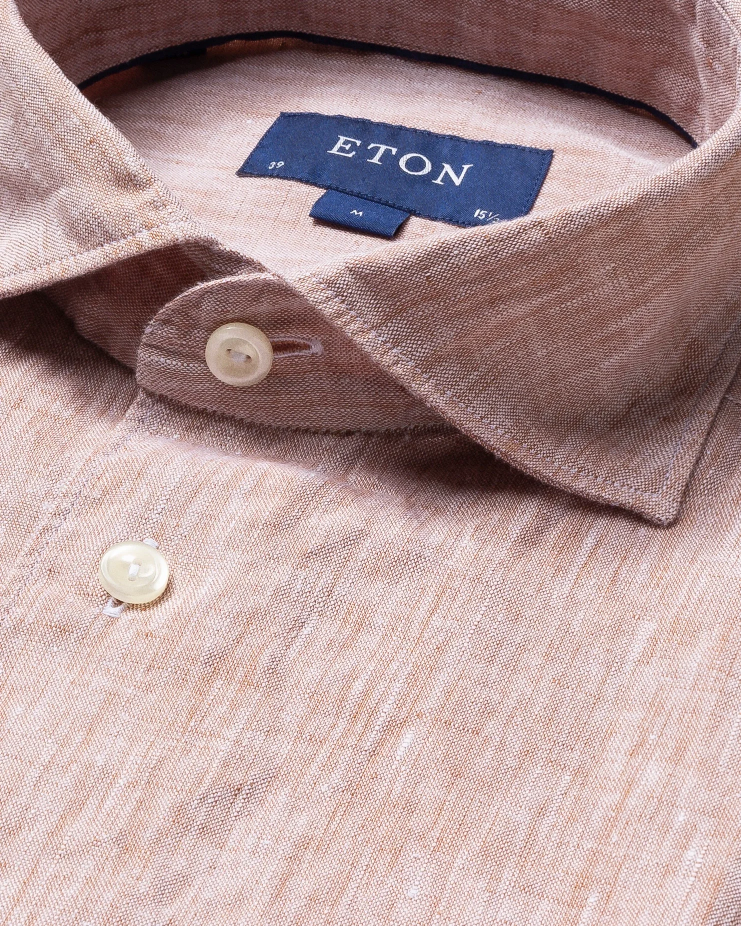 Eton - beige linen wide spread shirt