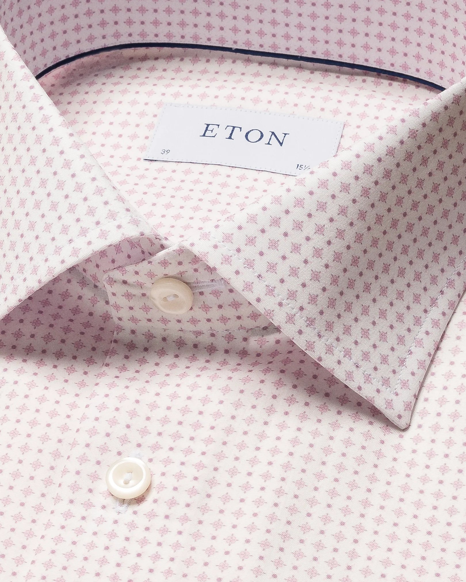 Eton - Pink Micro Print Signature Poplin Shirt