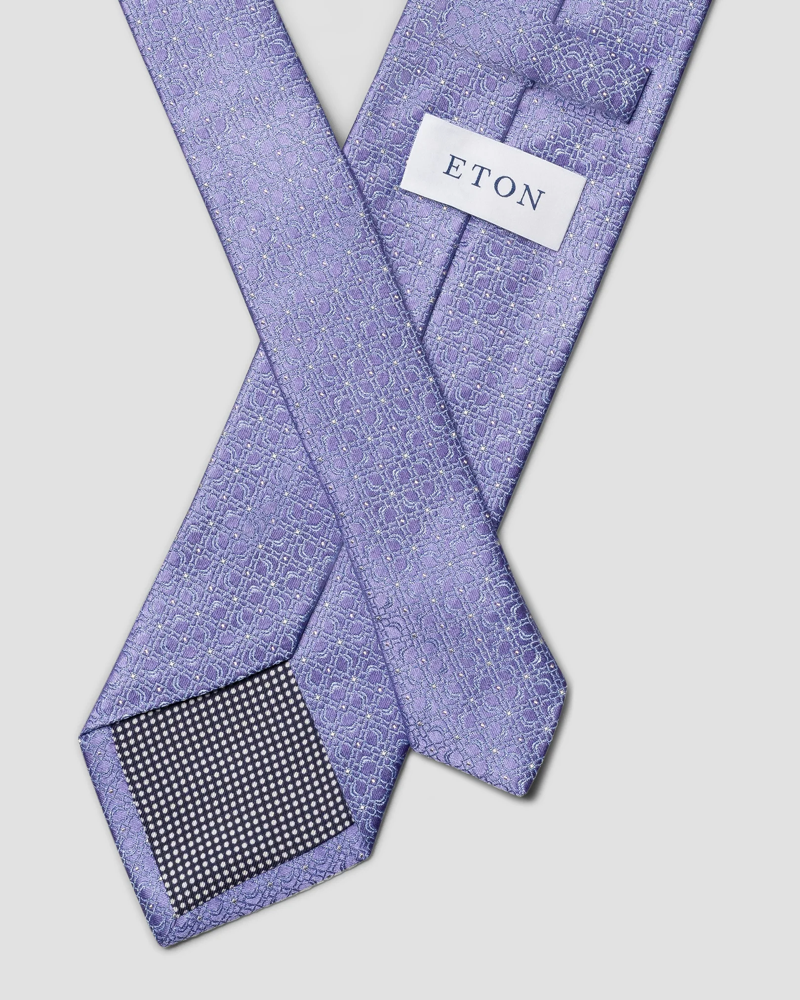 Eton - light purple floral woven silk tie