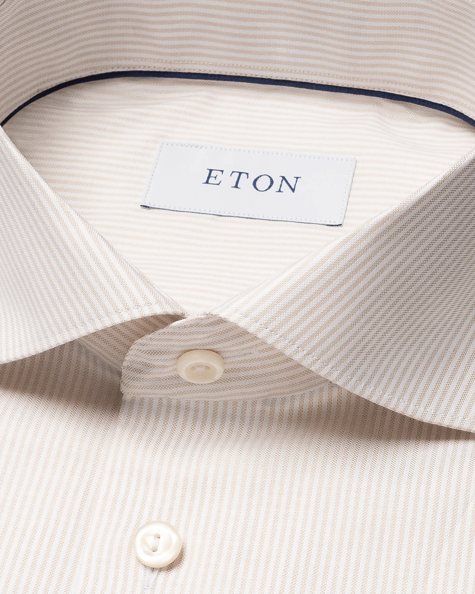 Eton - beige striped signature oxford shirt