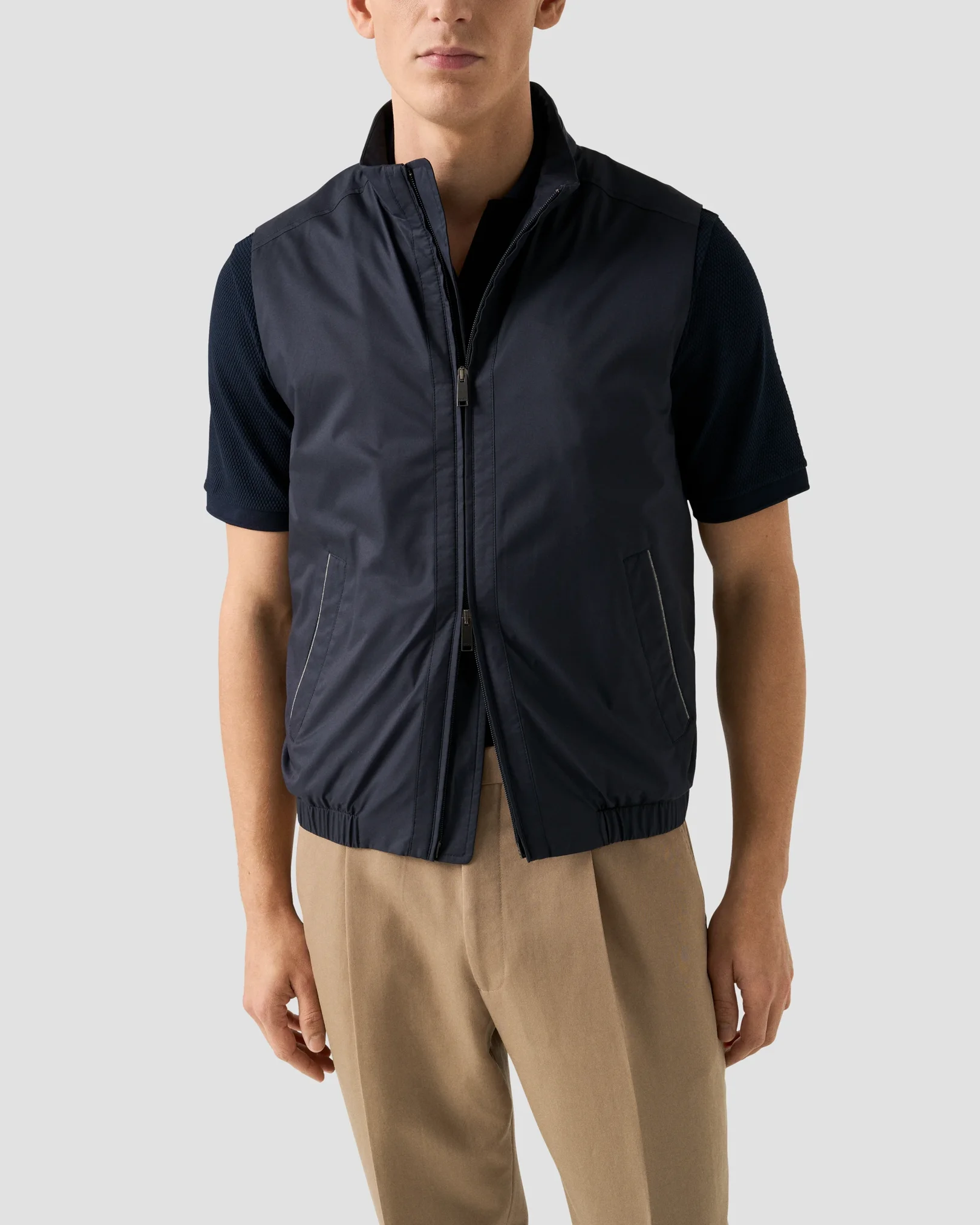 Eton - lightweight wind vest navy blue