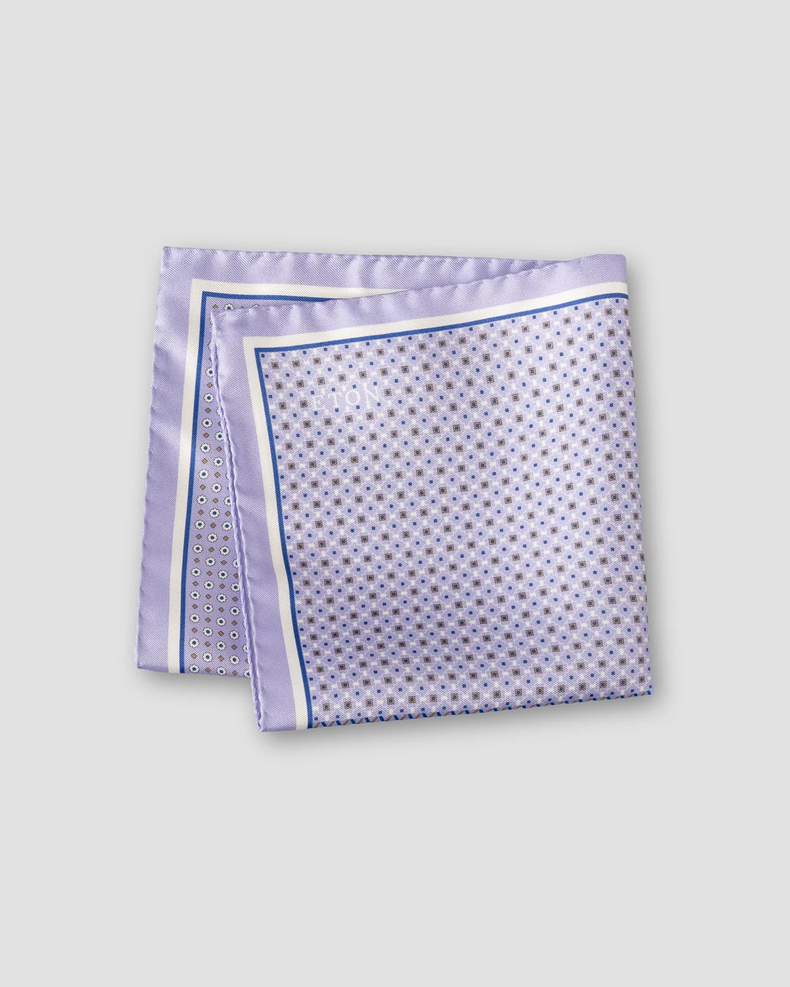 Eton - light purple four sided silk pocket square