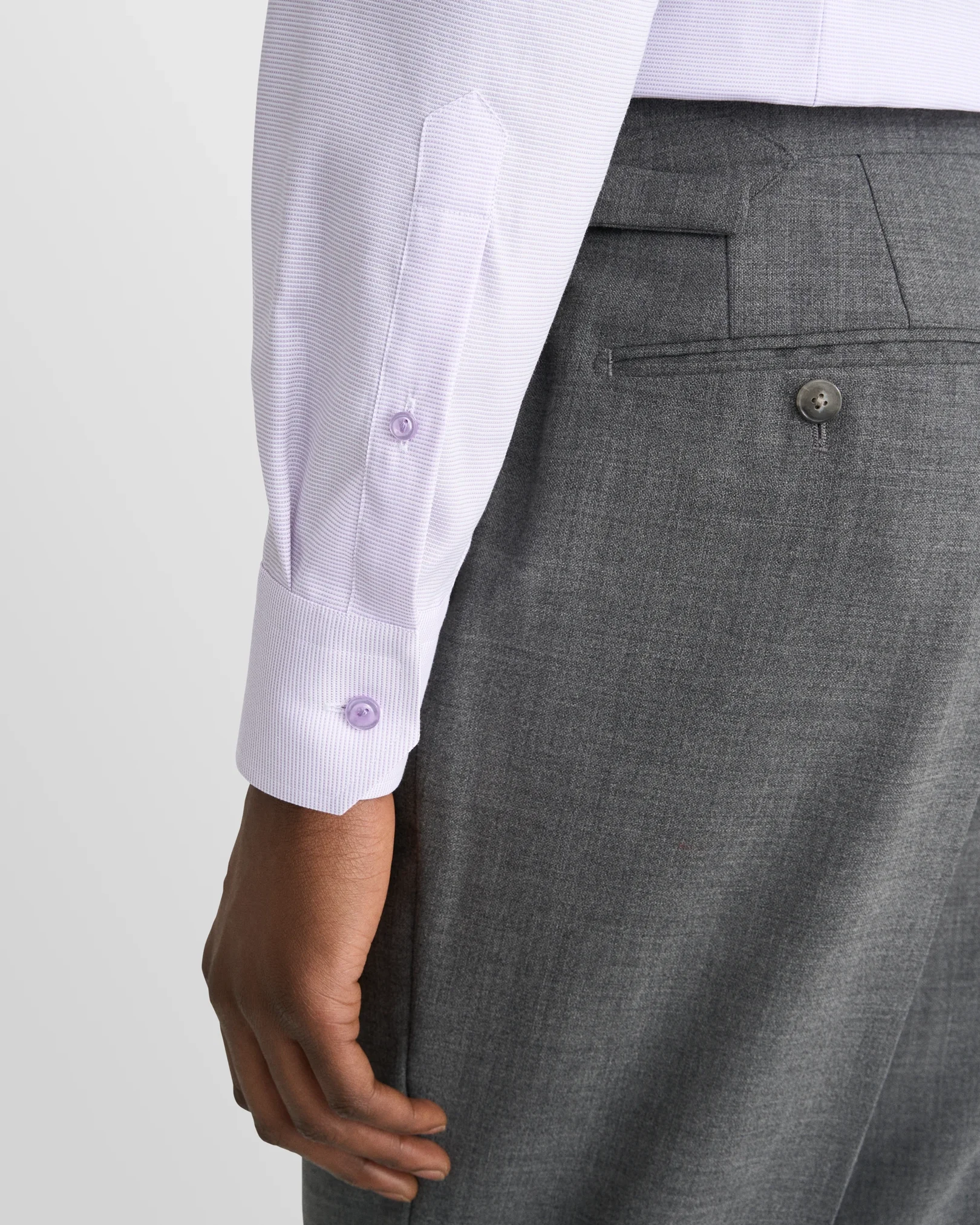 Eton - light purple twill shirt